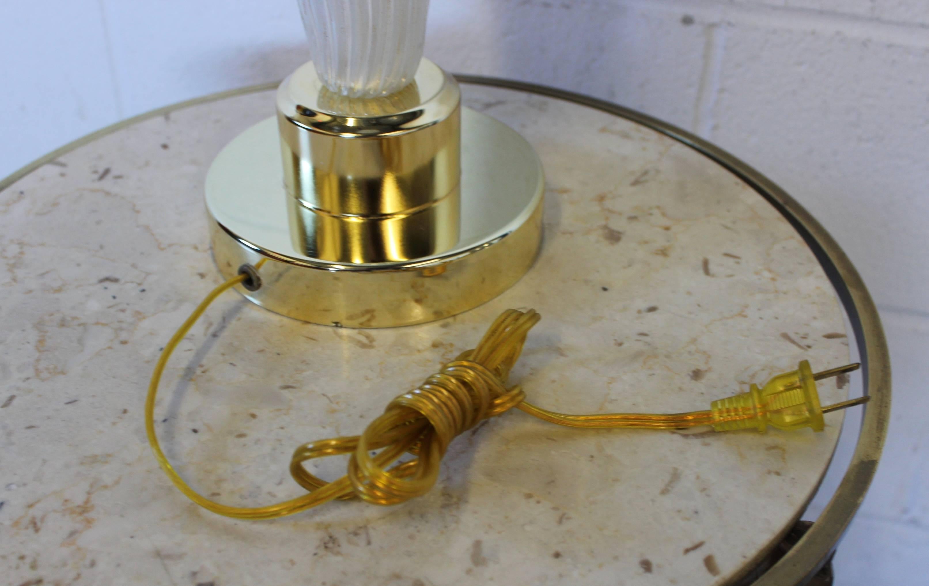 Grande lampe de bureau en verre de Murano en vente 2
