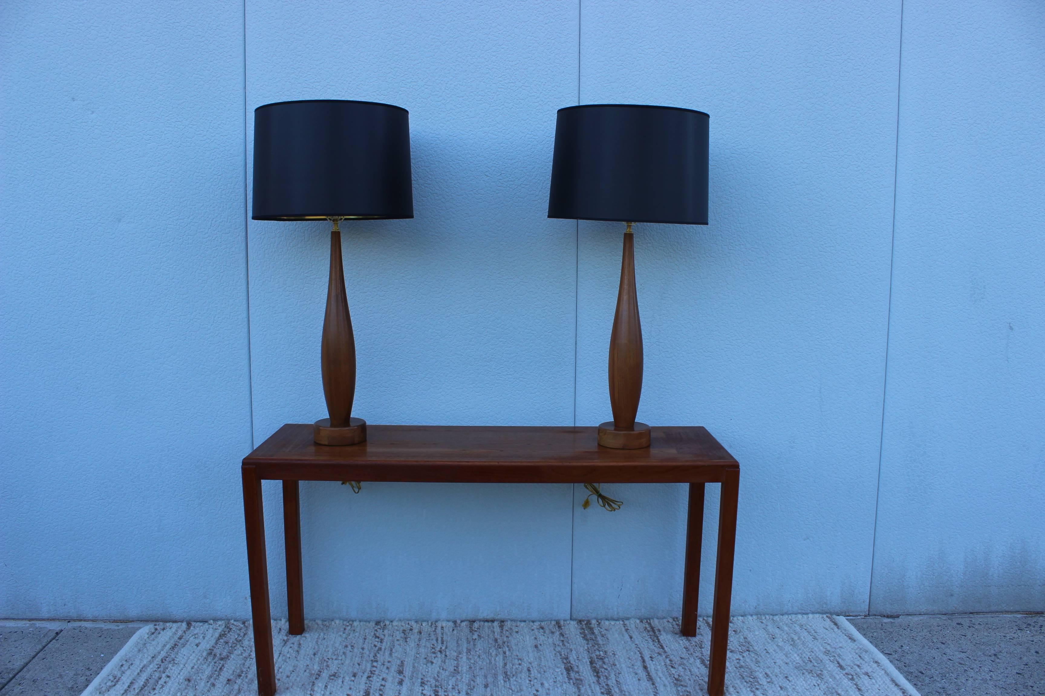 1960s Danish Teak Table Lamps 3