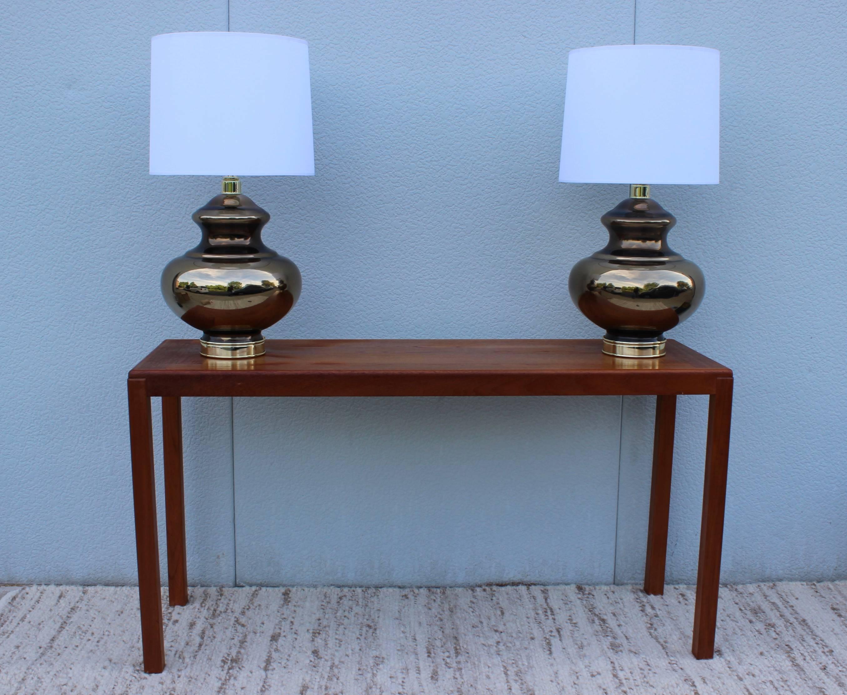 Mid-Century Modern 1960s Mercury Glass Table Lamps
