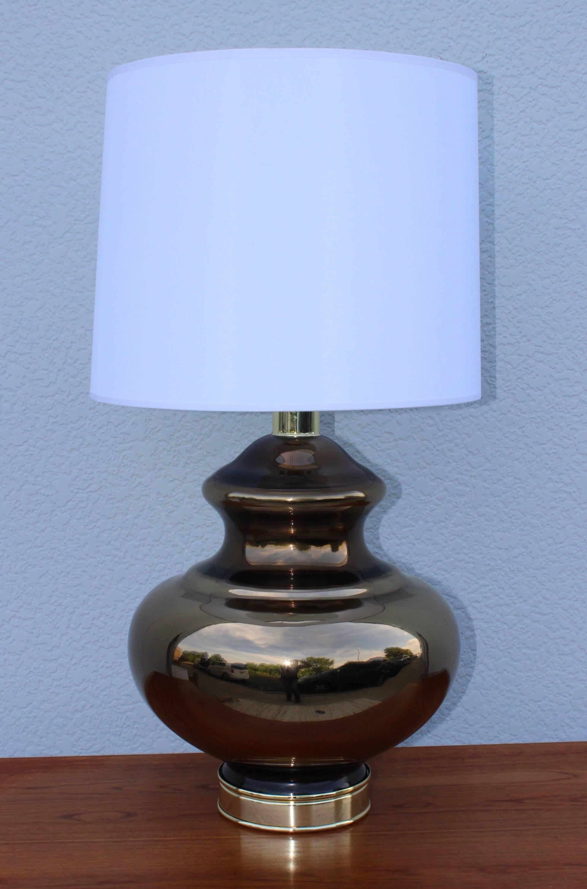 Brass 1960s Mercury Glass Table Lamps