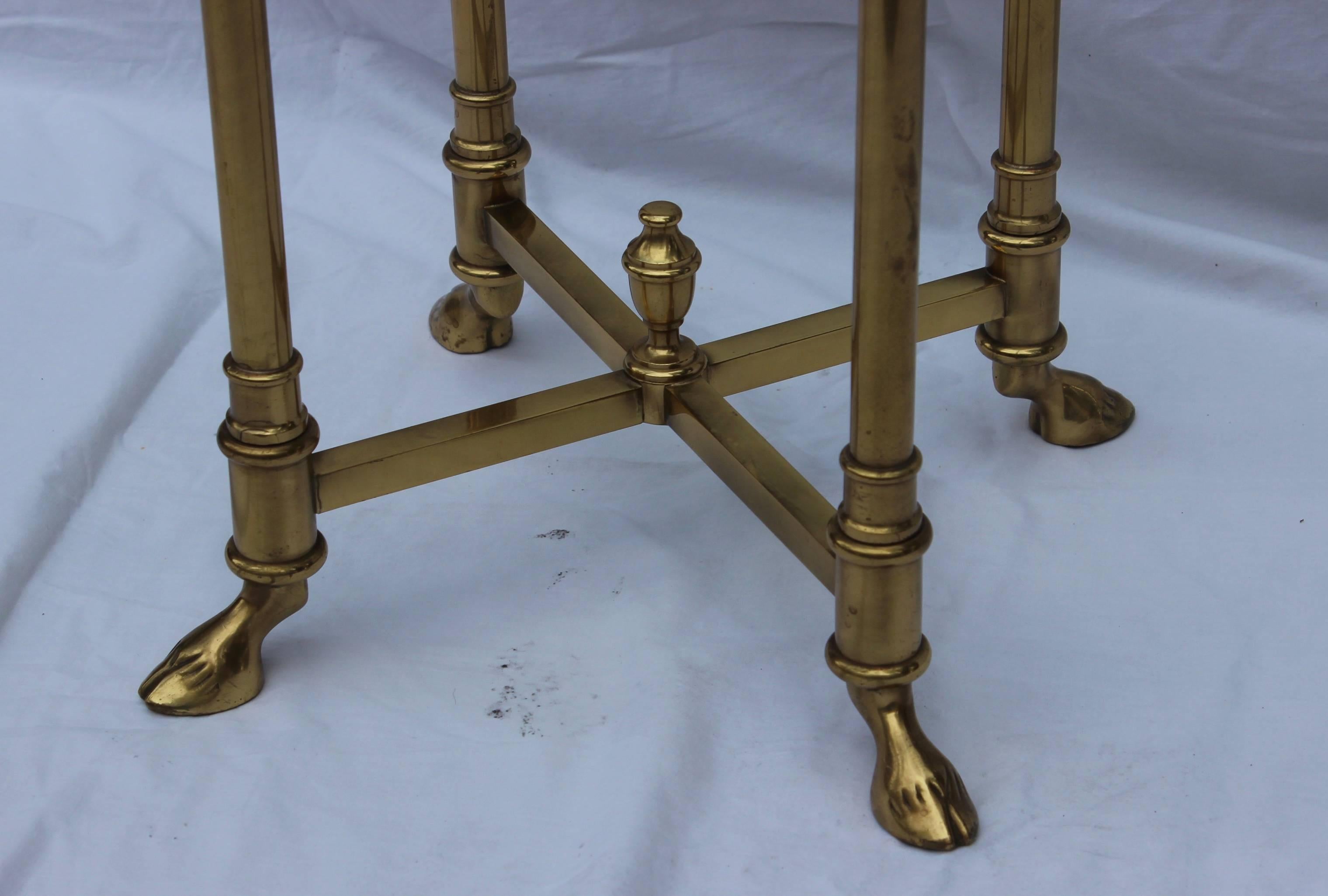 Mid-Century Modern 1960s La Barge Brass Pedestal 