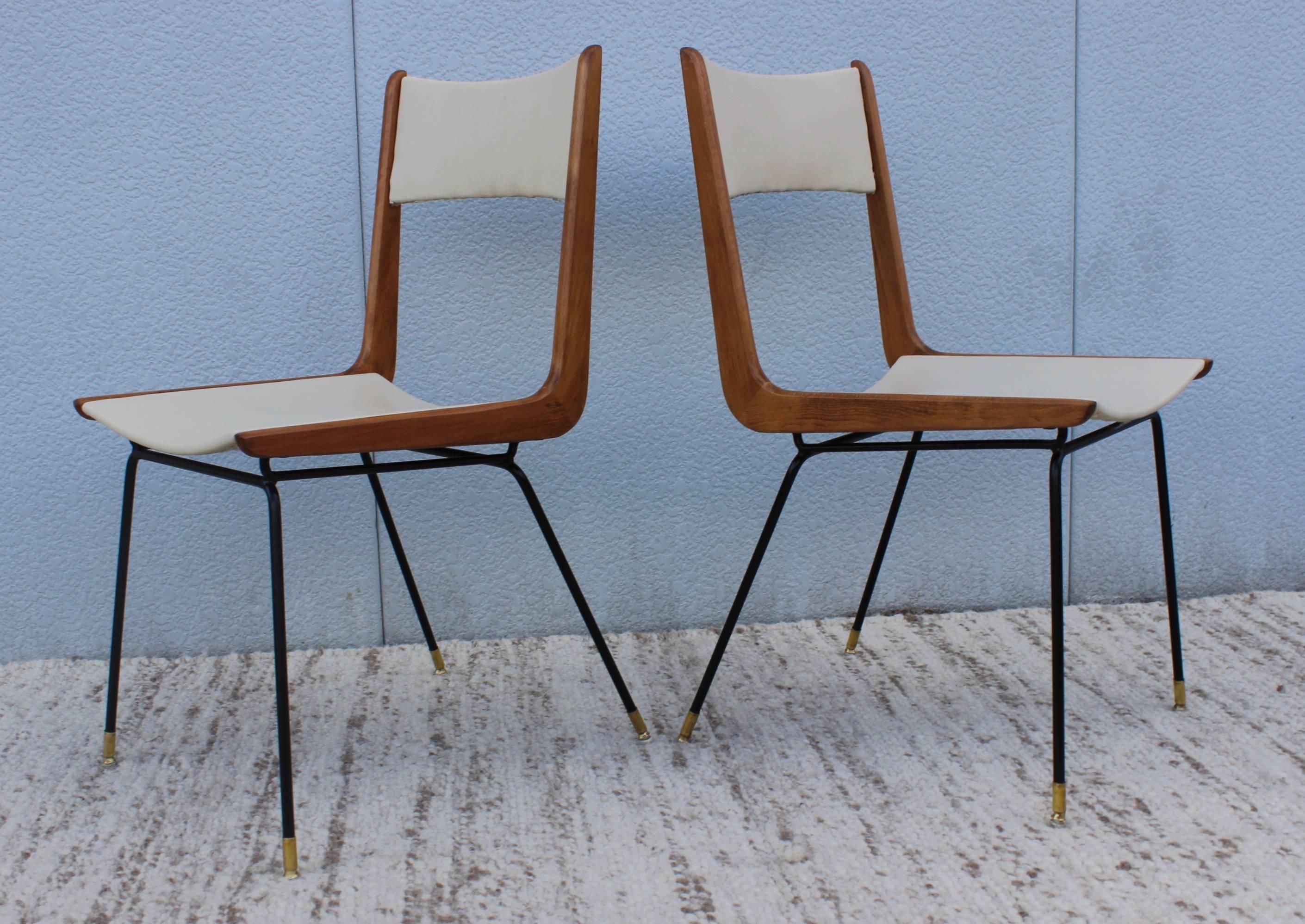 Mid-Century Modern Dining Chairs, style of Carlo di Carli, ca. 1958
