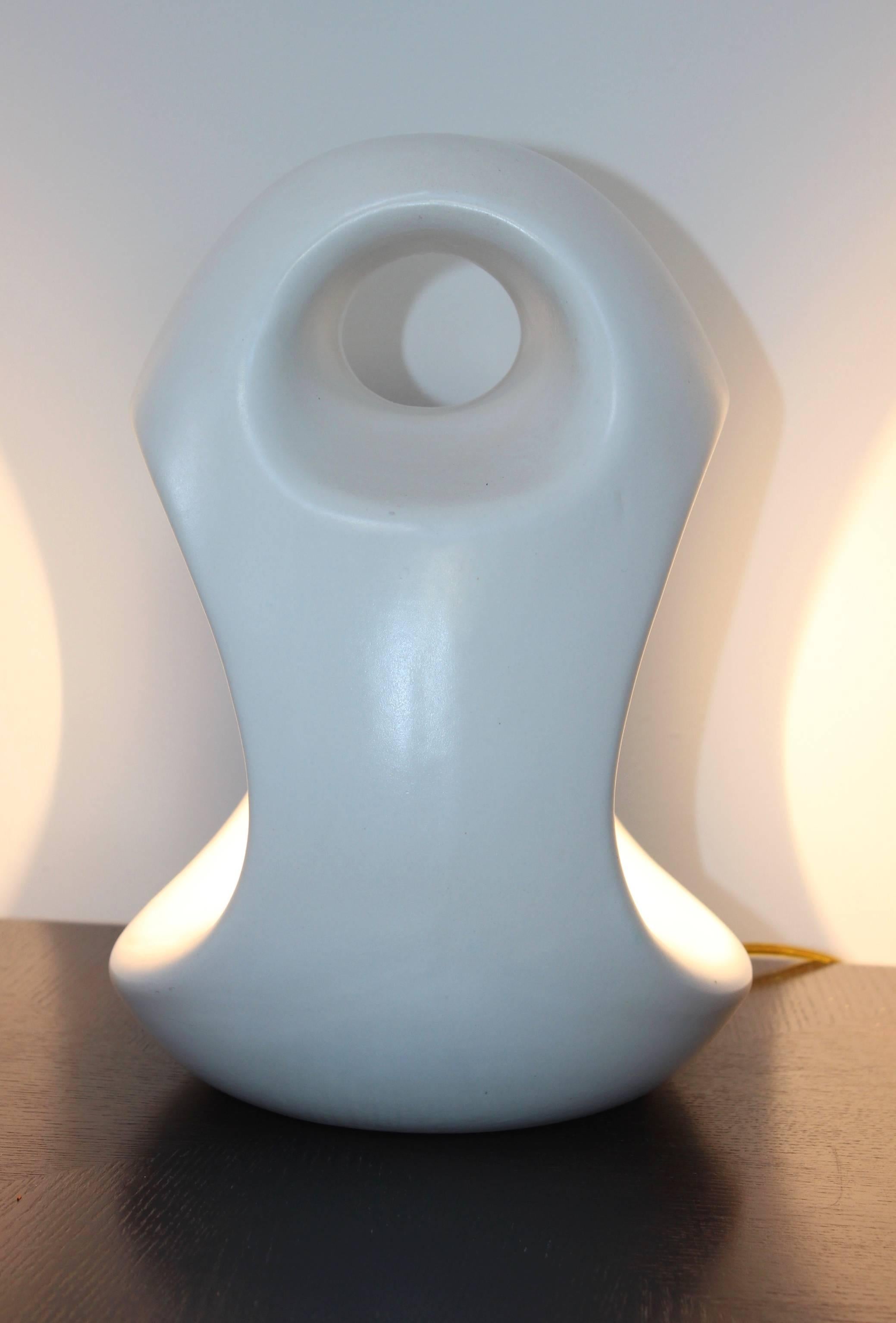 Mid-Century Modern 1960s Sculptural Ceramic Table Lamp