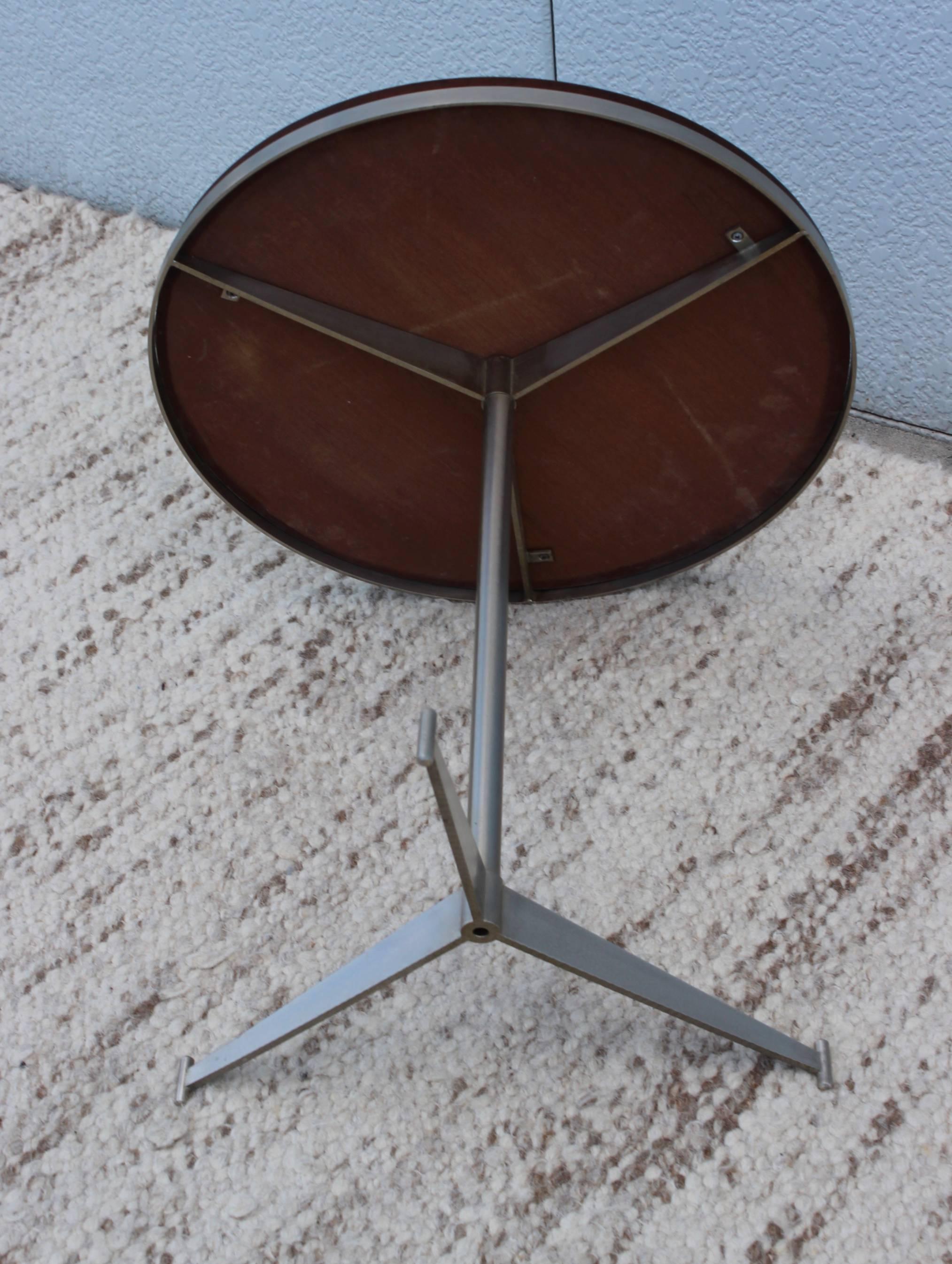Chrome Paul McCobb Style Tripod Side Table