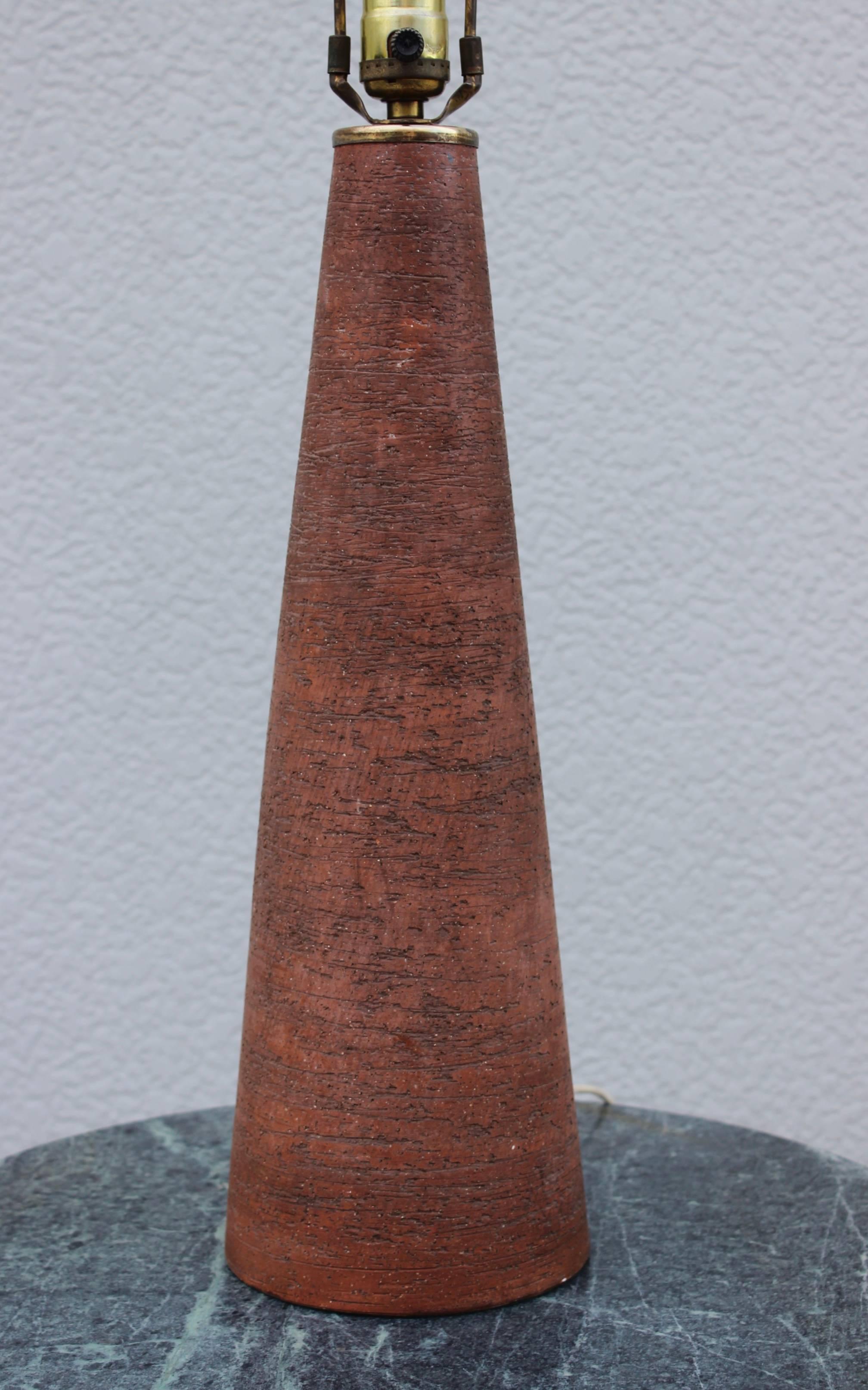 20th Century Modernist Austrian Terracotta Table Lamp