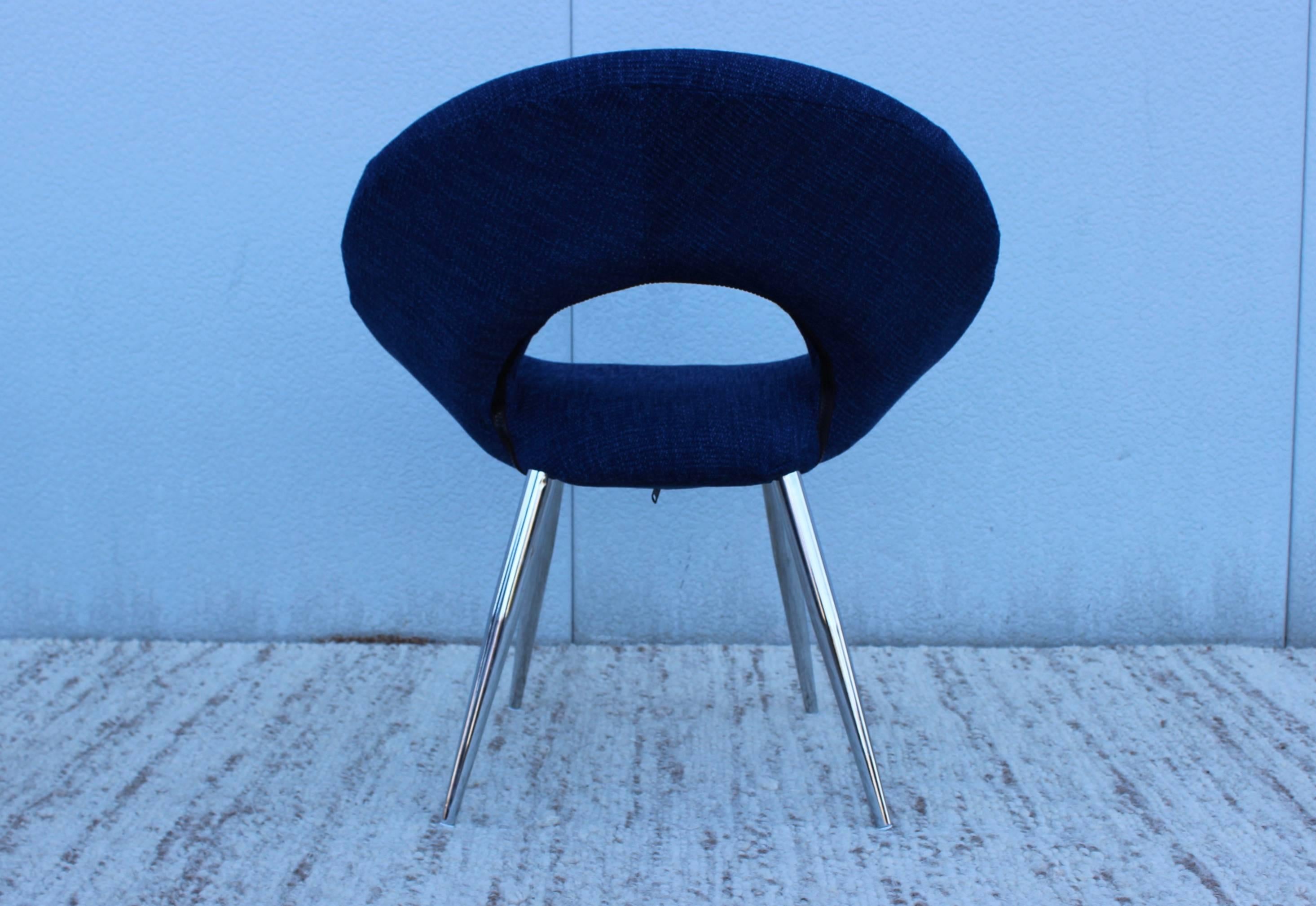 1970s French Chrome Saucer Chairs 2