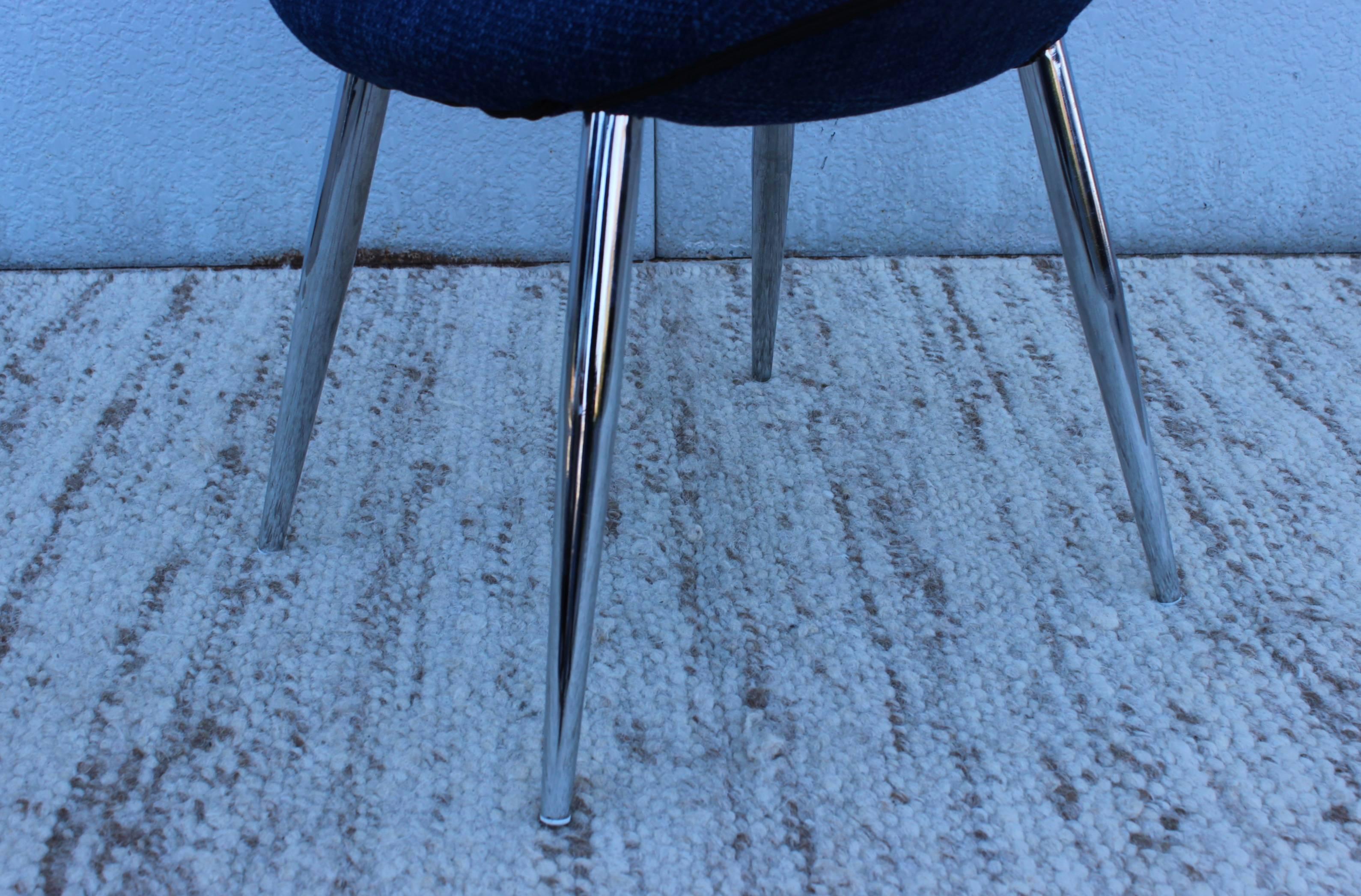 1970s French Chrome Saucer Chairs 5