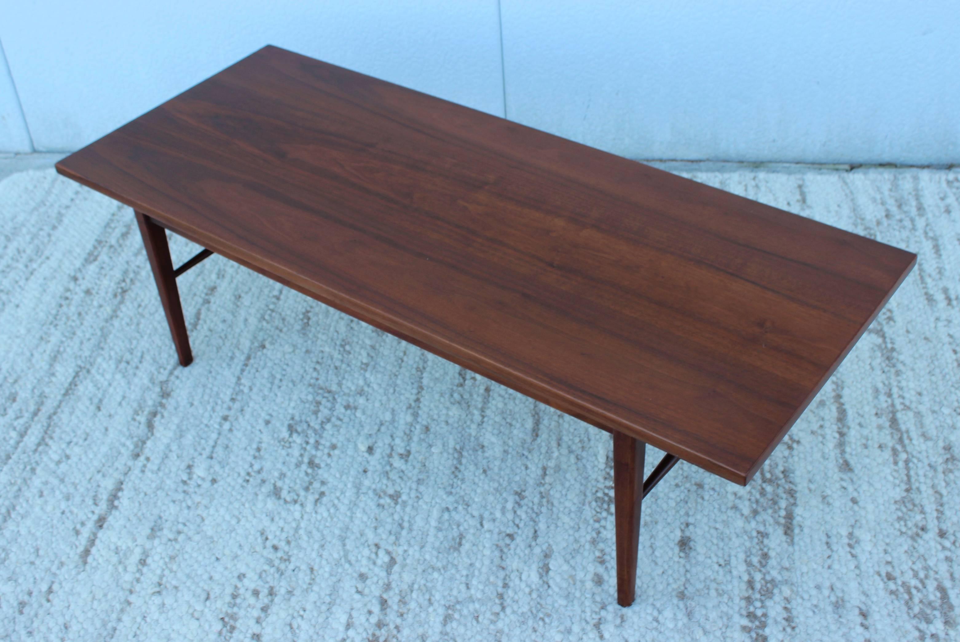 Mid-Century Modern Walnut Coffee Tables Or Benches 2