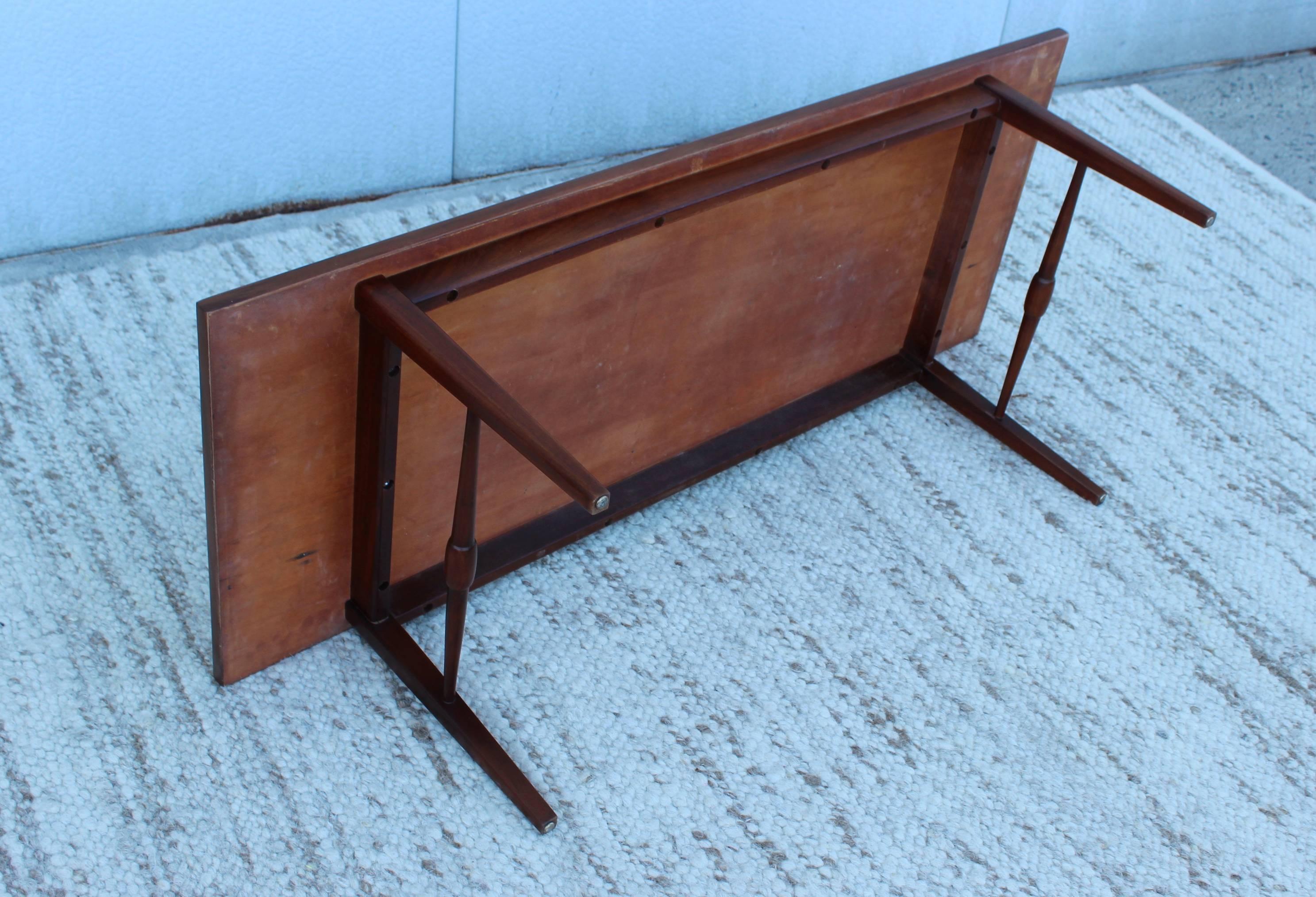 Mid-Century Modern Walnut Coffee Tables Or Benches 4