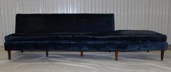 Mid-Century Modern Long Armless Sofa