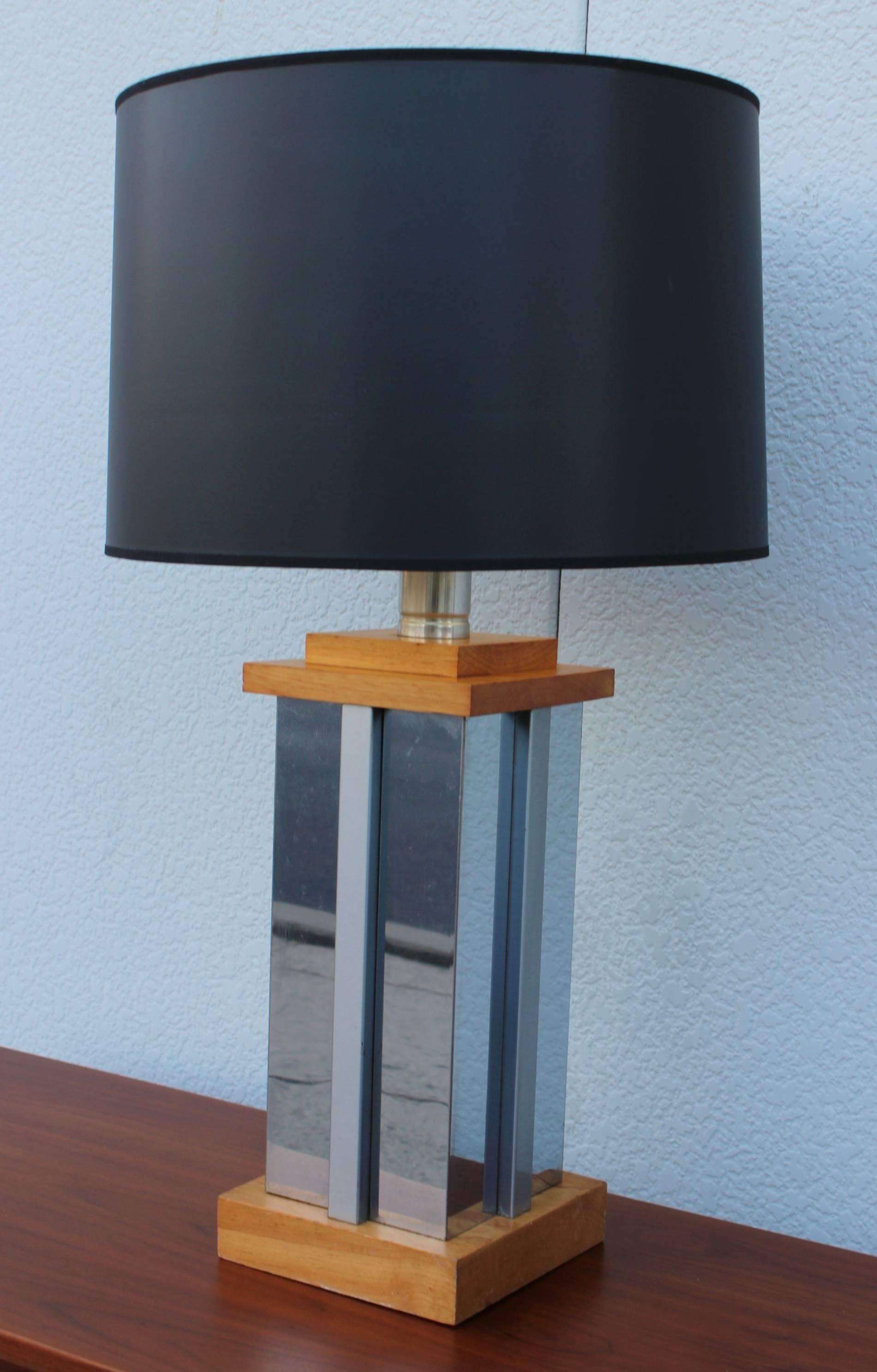 Mid-Century Modern Curtis Jere Style Chrome Table Lamps
