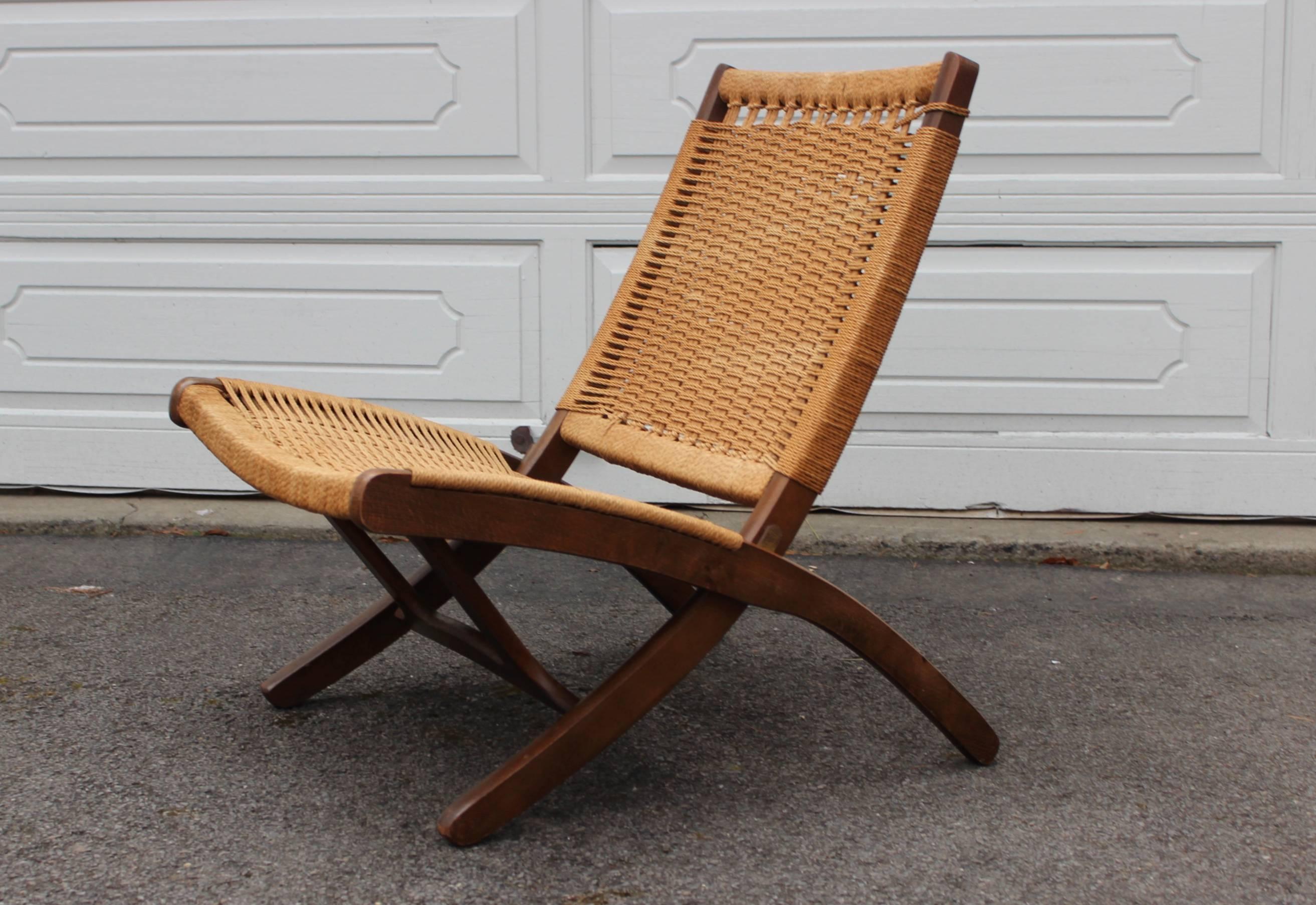 20th Century 1960s Folding Rope Lounge Chairs
