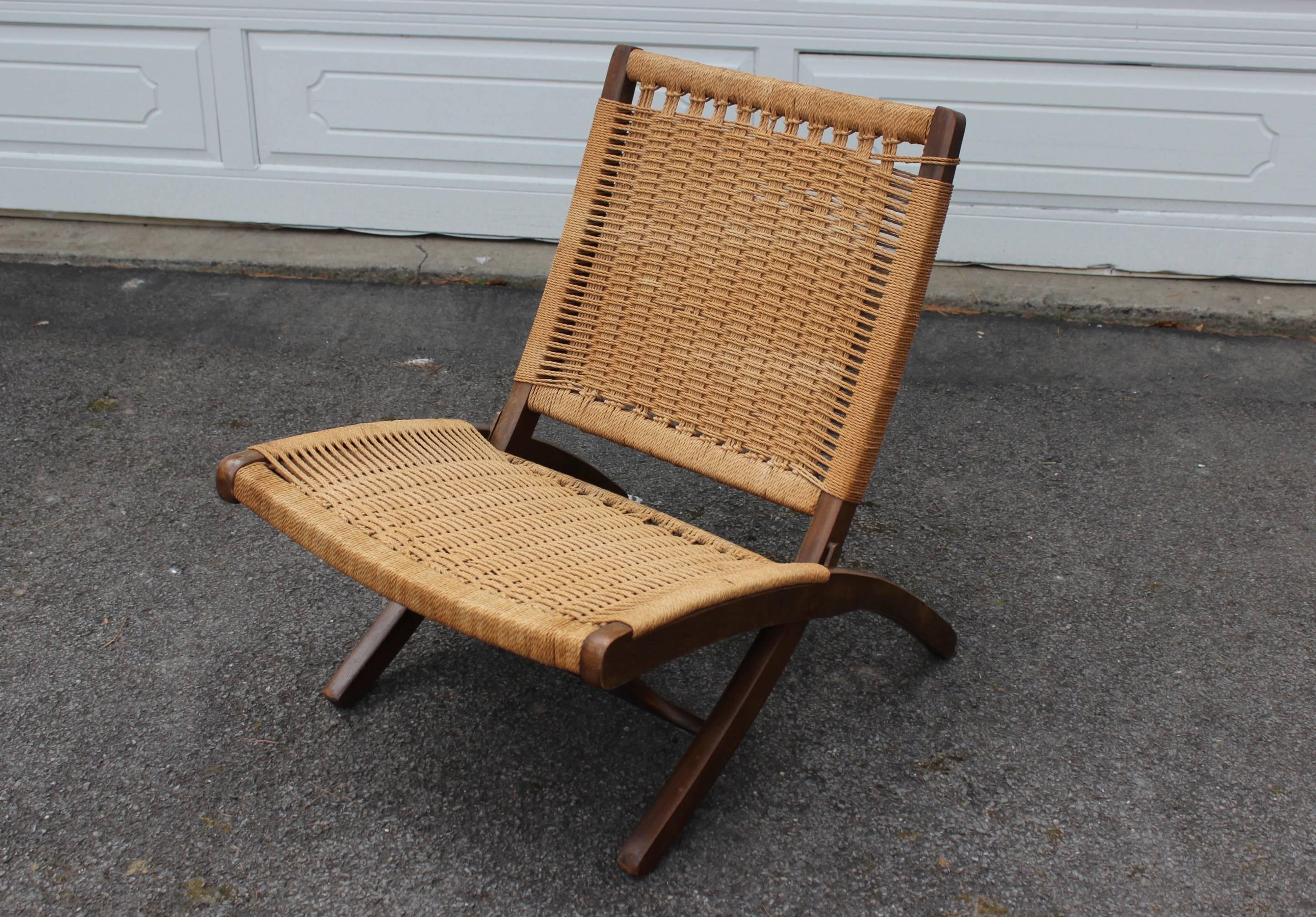 1960s Folding Rope Lounge Chairs 3