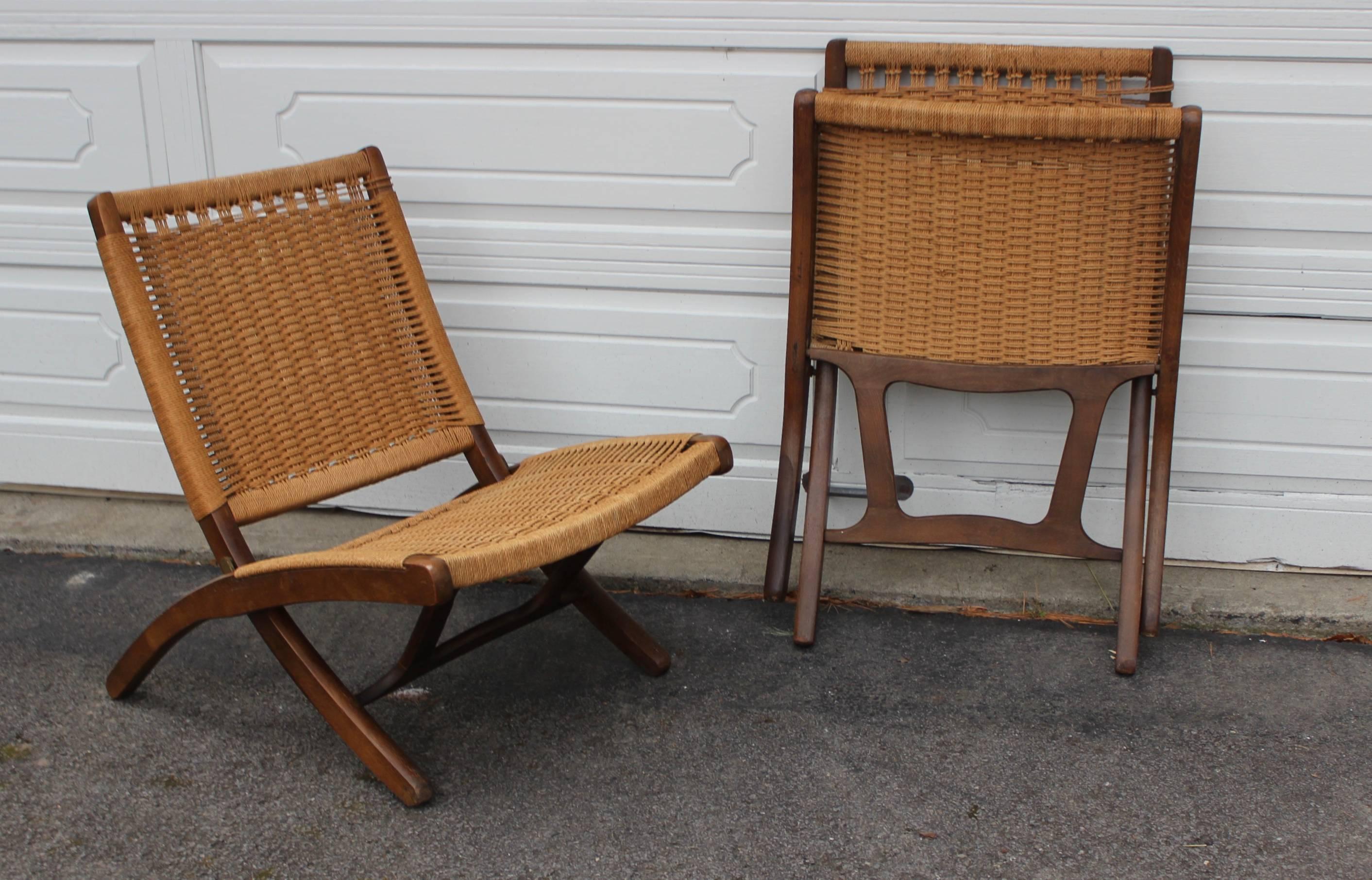 1960s Folding Rope Lounge Chairs 4