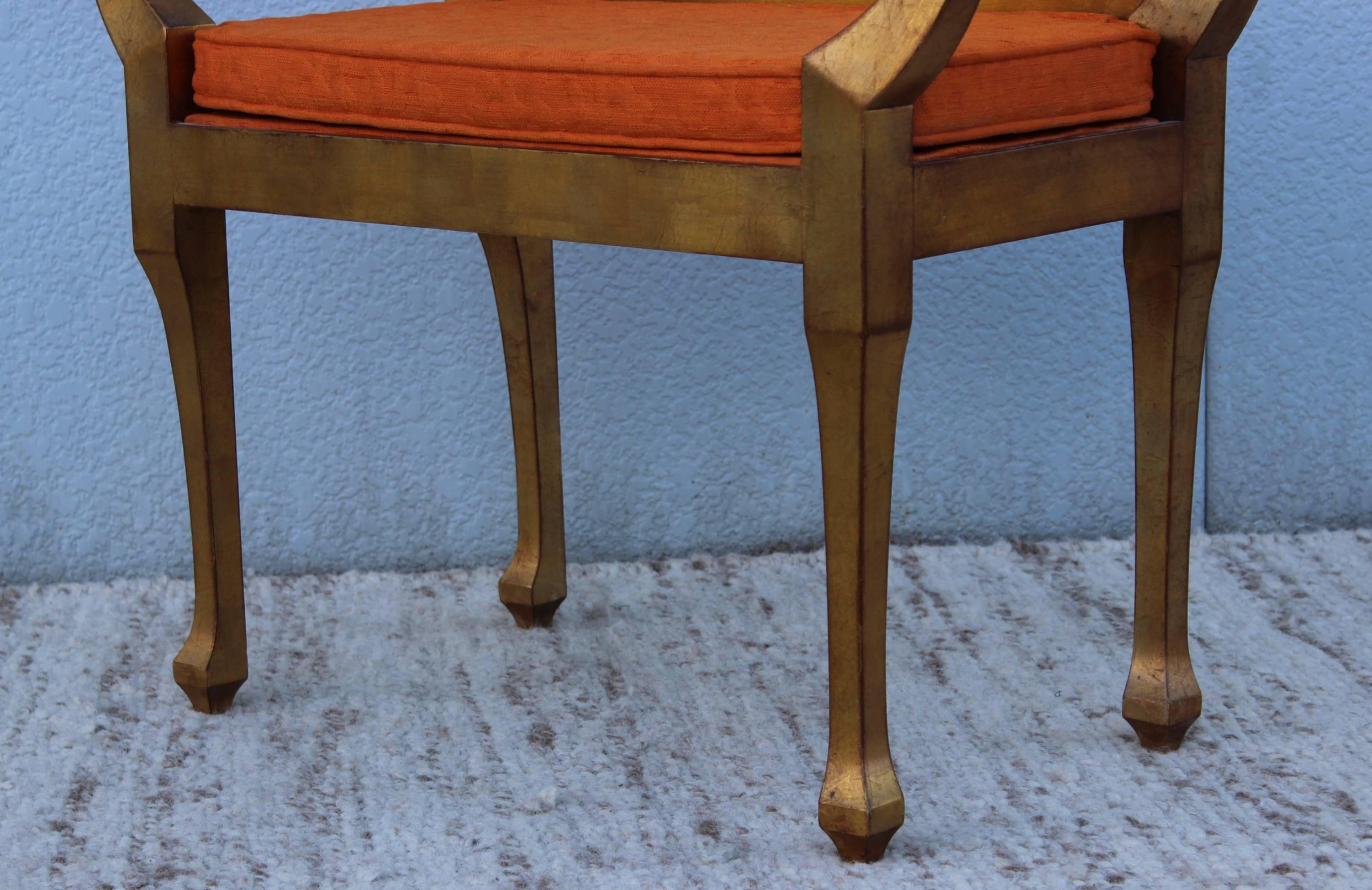 American 1960s Gold Leaf Bench