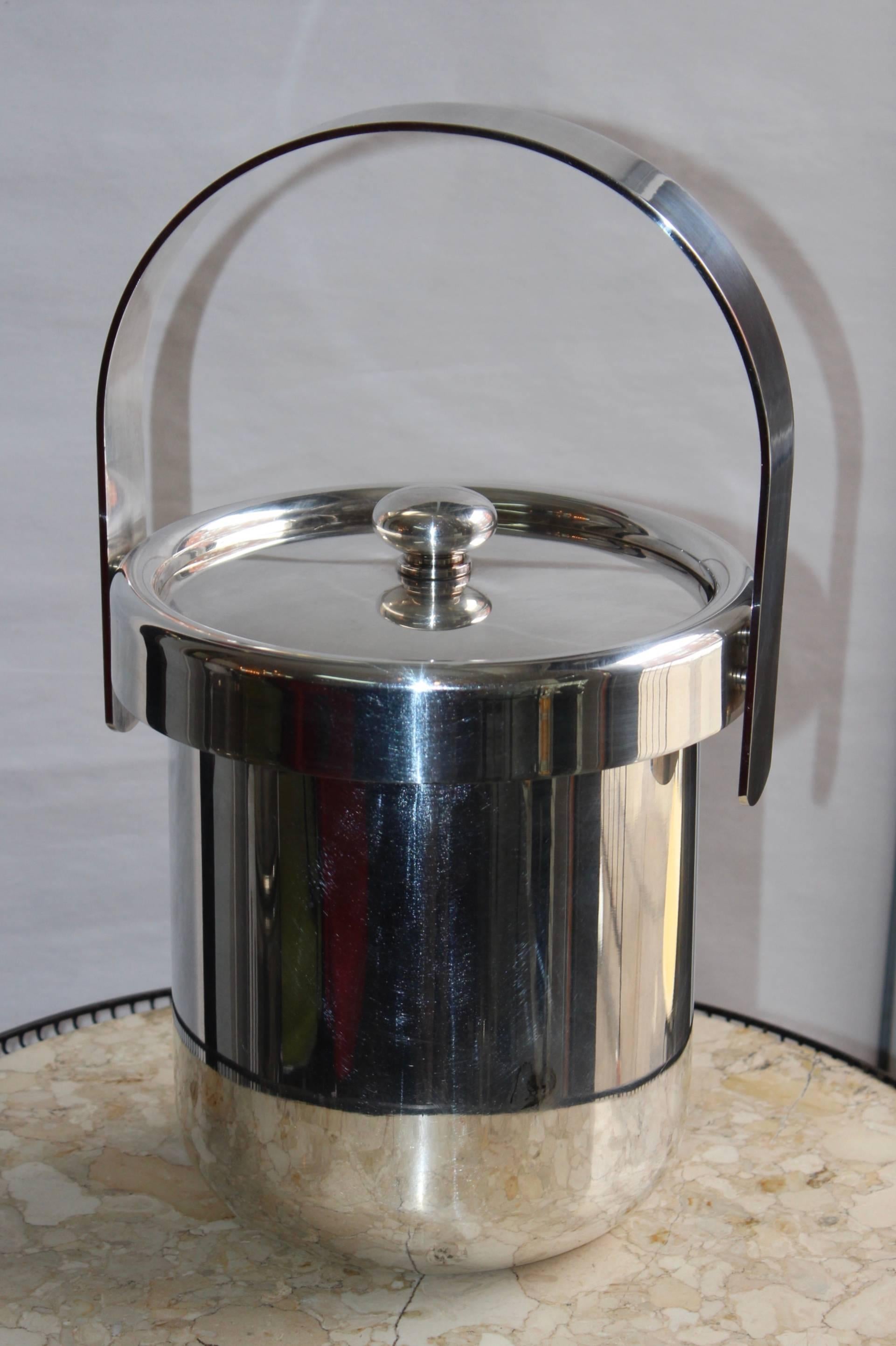 20th Century 1960s Silver Plate Italian Ice Bucket by Argente