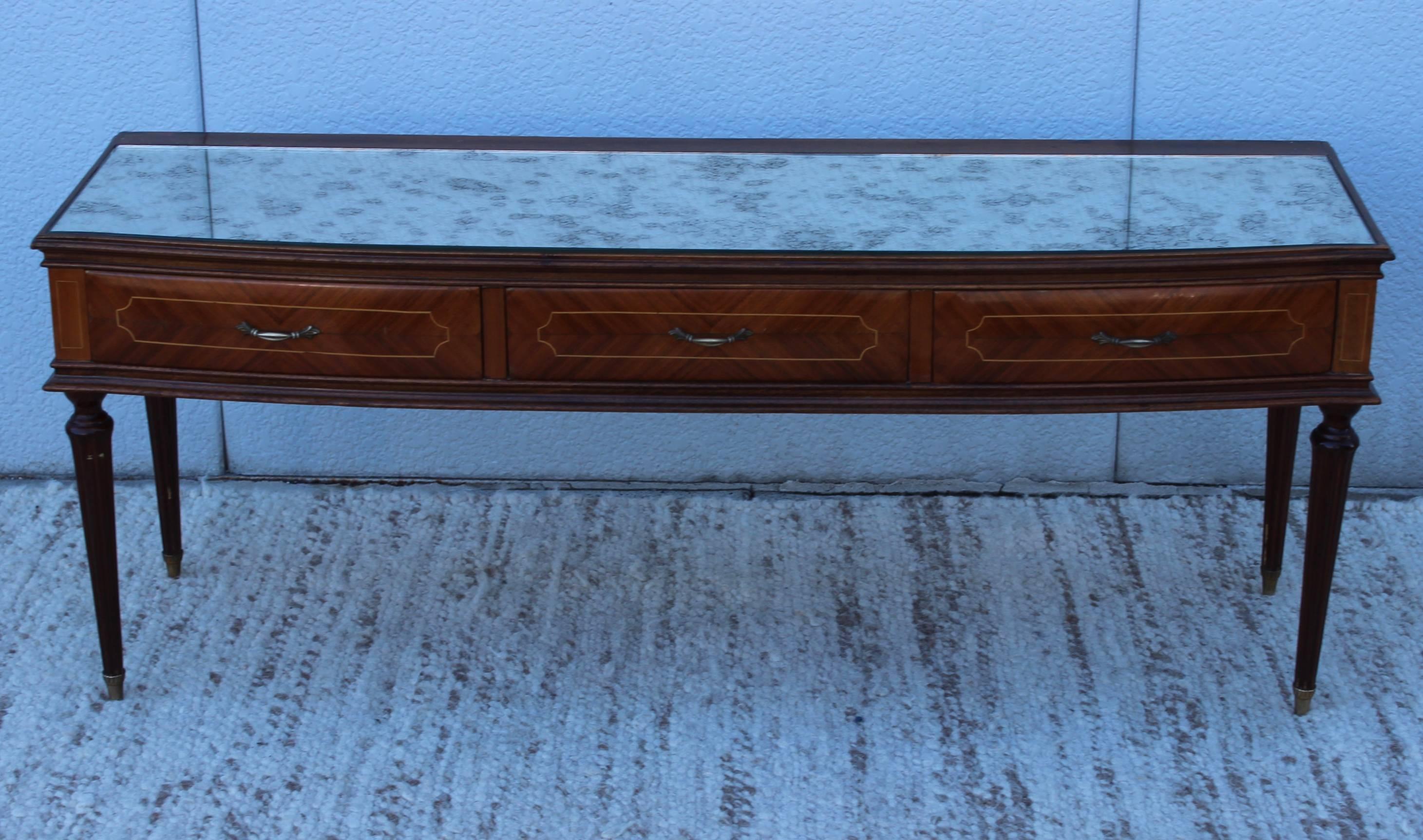 Mid-Century Modern 1950s Italian Lissone Low Console