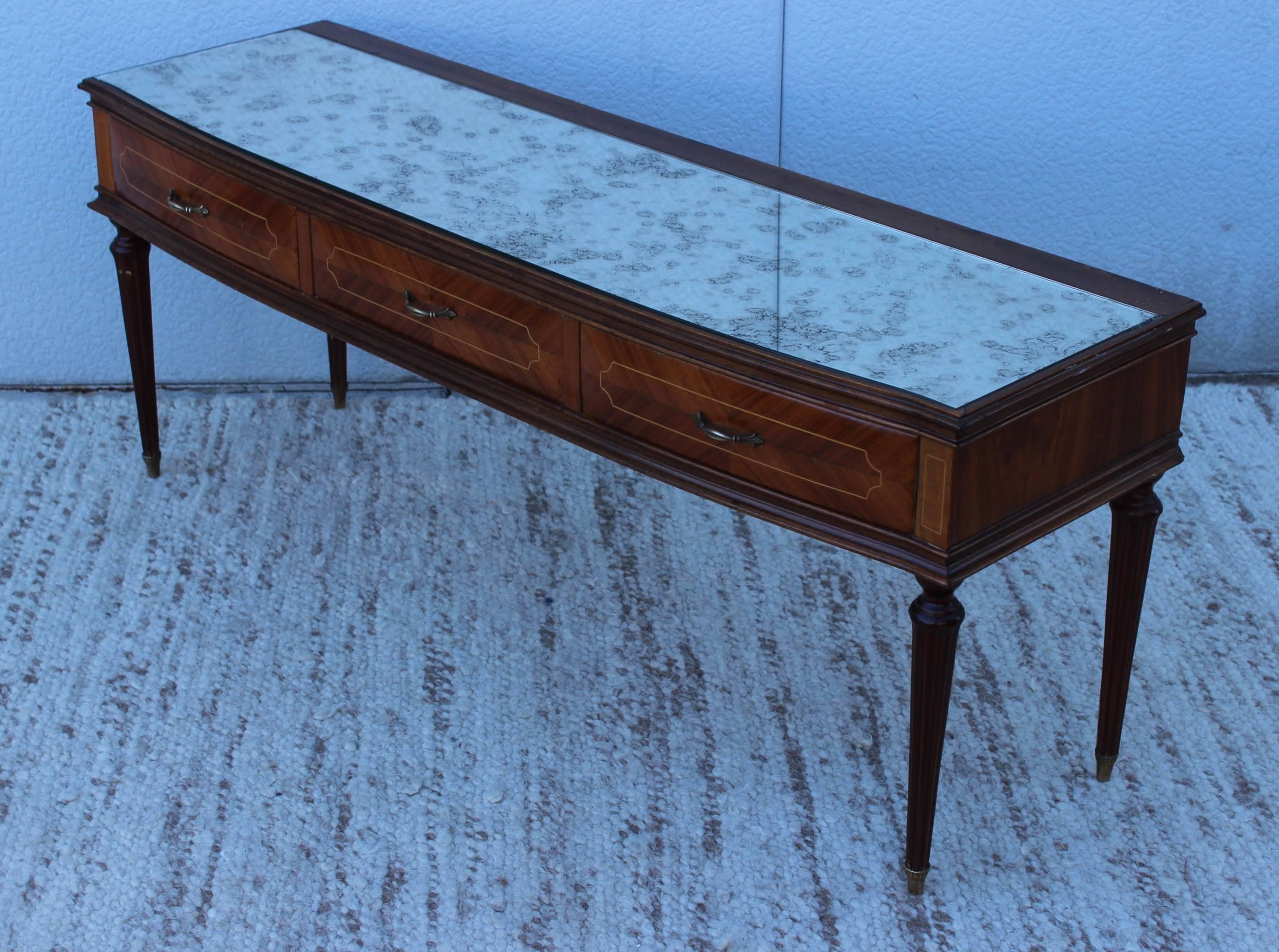 1950s Italian Lissone Low Console In Good Condition For Sale In New York, NY