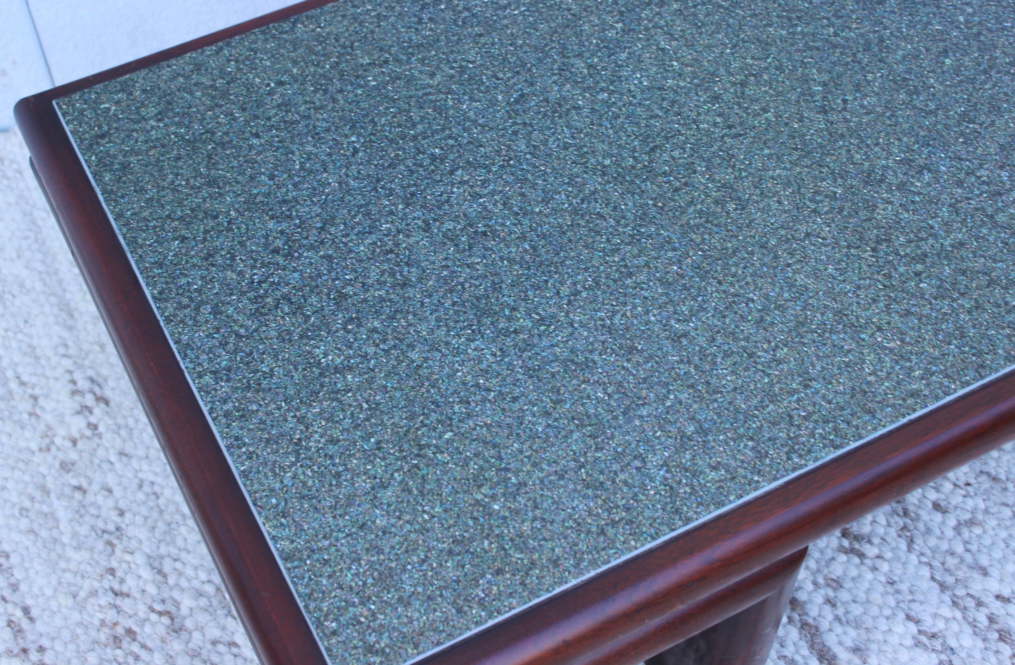 American Harvey Probber Style Resin Top Modernist Coffee Table