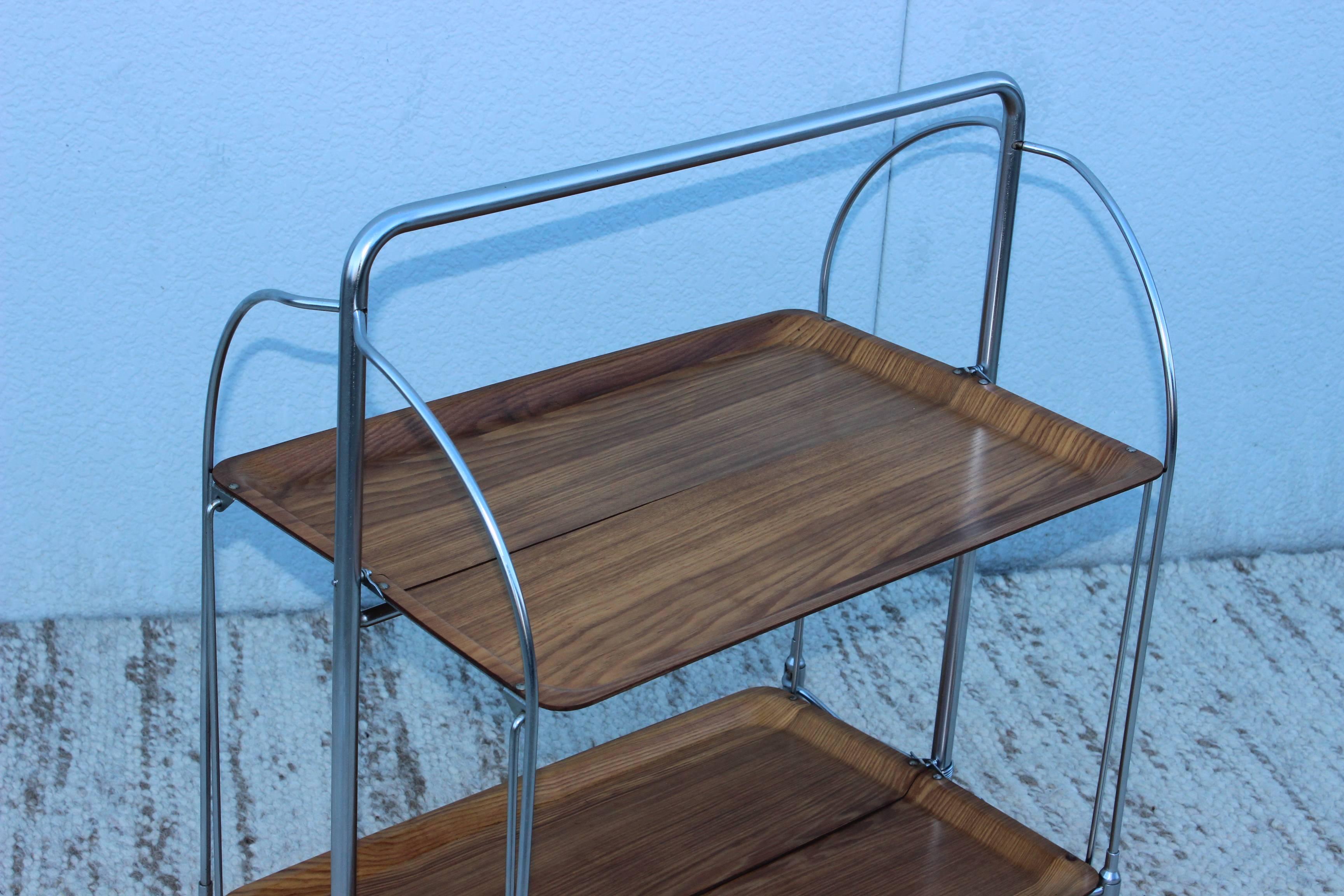 Russian 1970s Modern Folding Tea Cart