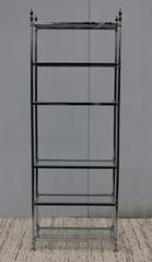 1970s Brass and Chrome Ètagerè
