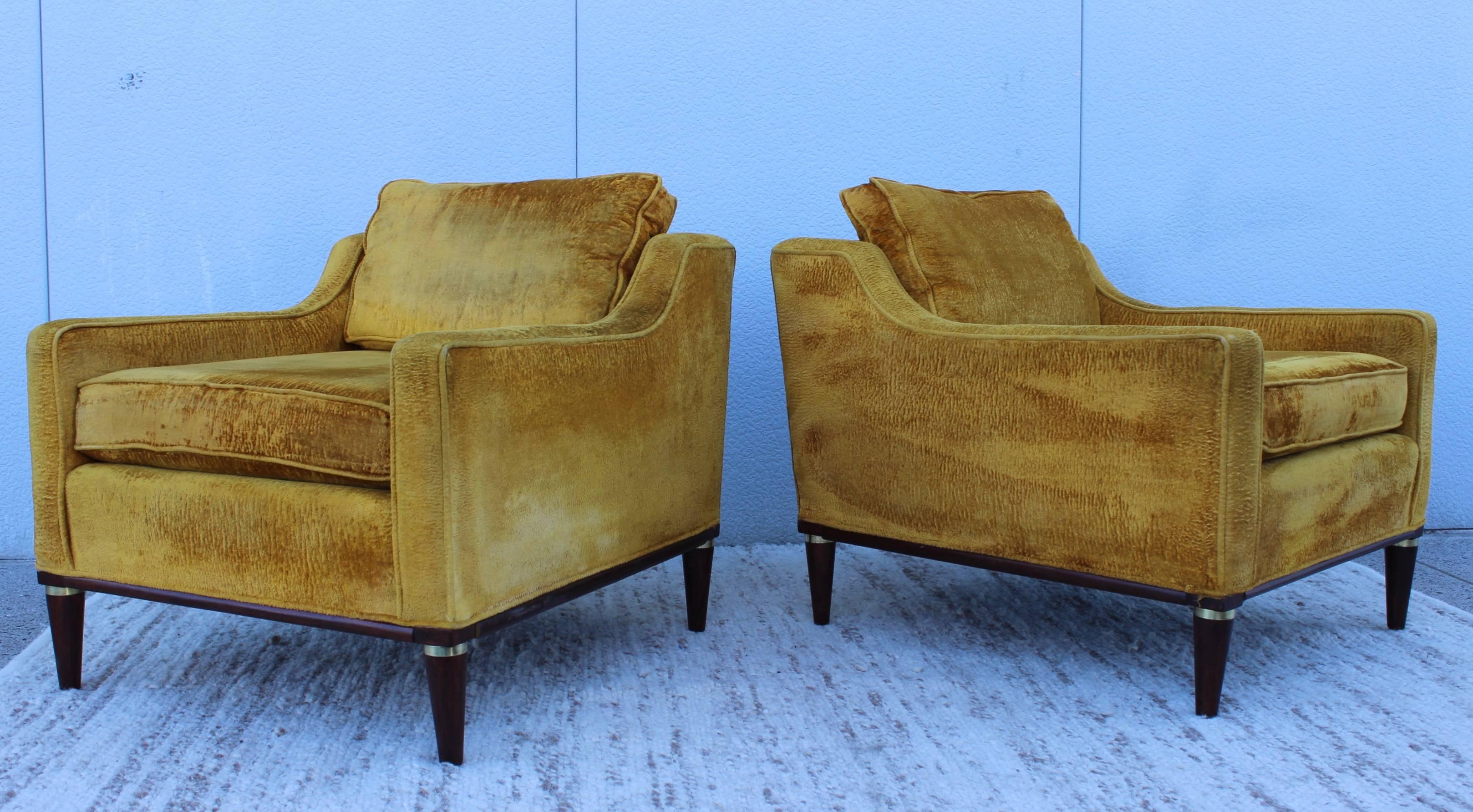 American Mid-Century Modern Low Back Lounge Chairs