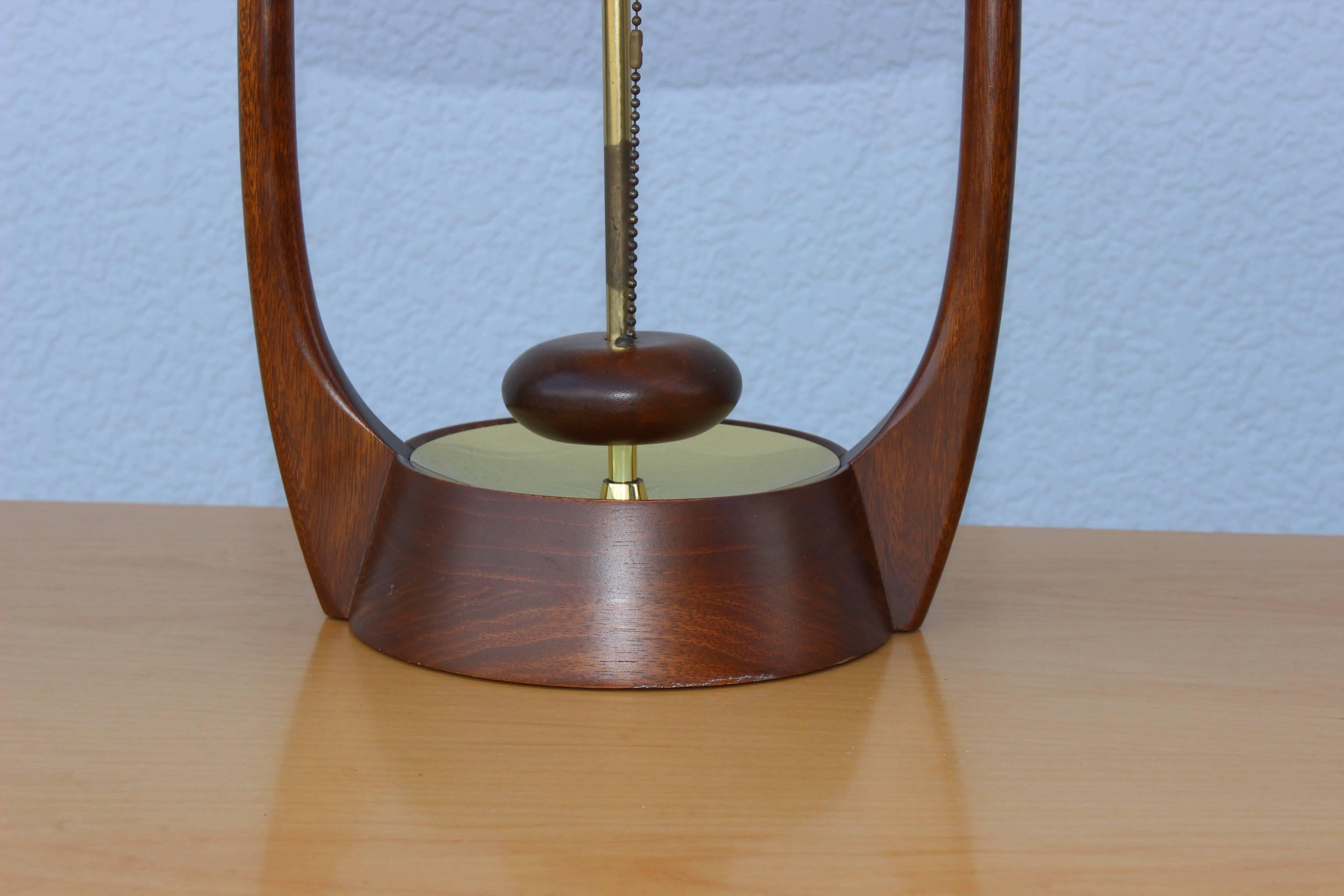 20th Century Mid-Century Modern Walnut Table Lamps by Modeline