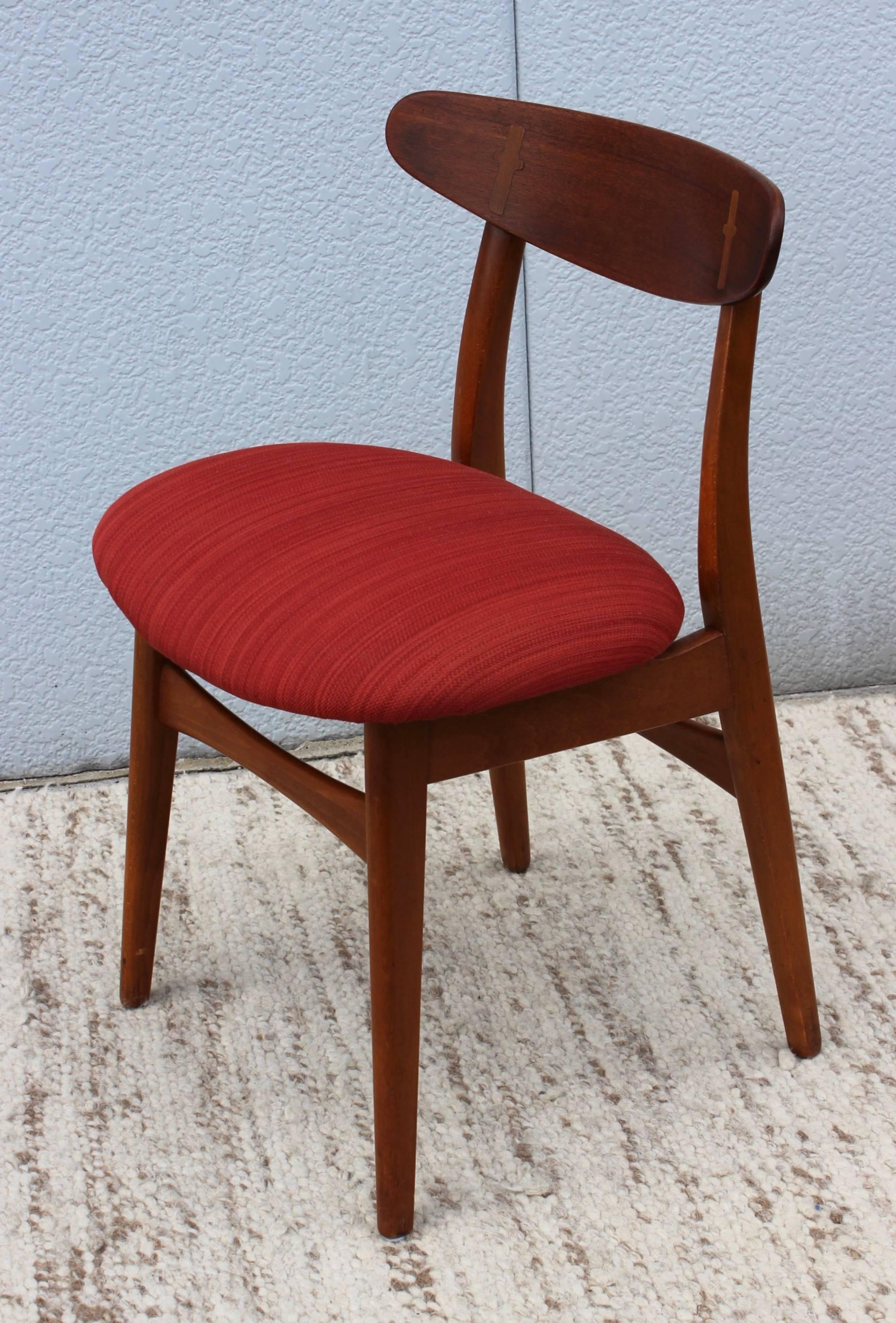 Hans Wegner CH-30 Teak Dining Chairs Set of Eight In Good Condition In New York, NY
