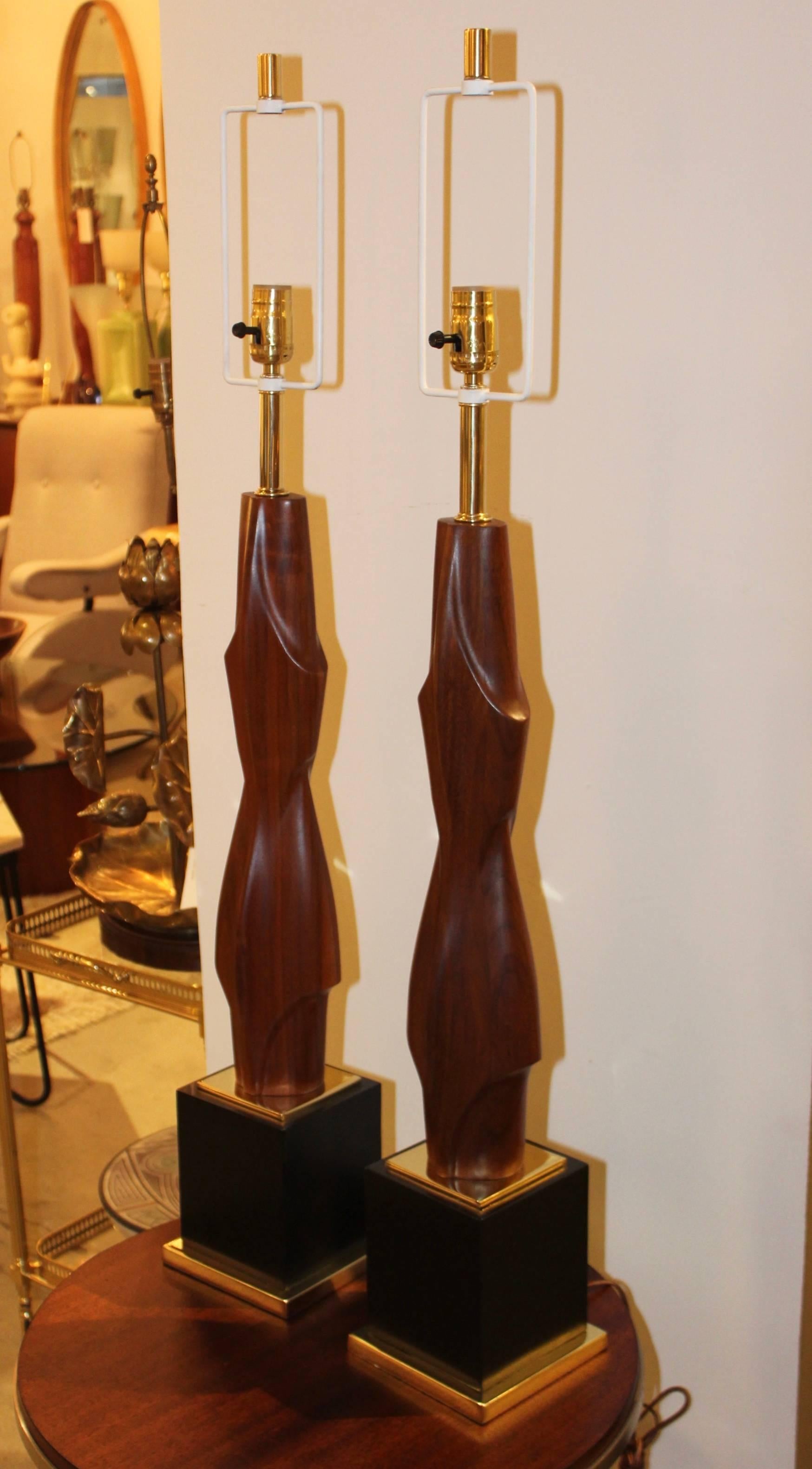 20th Century Monumental Sculptural Table Lamps by Laurel For Sale