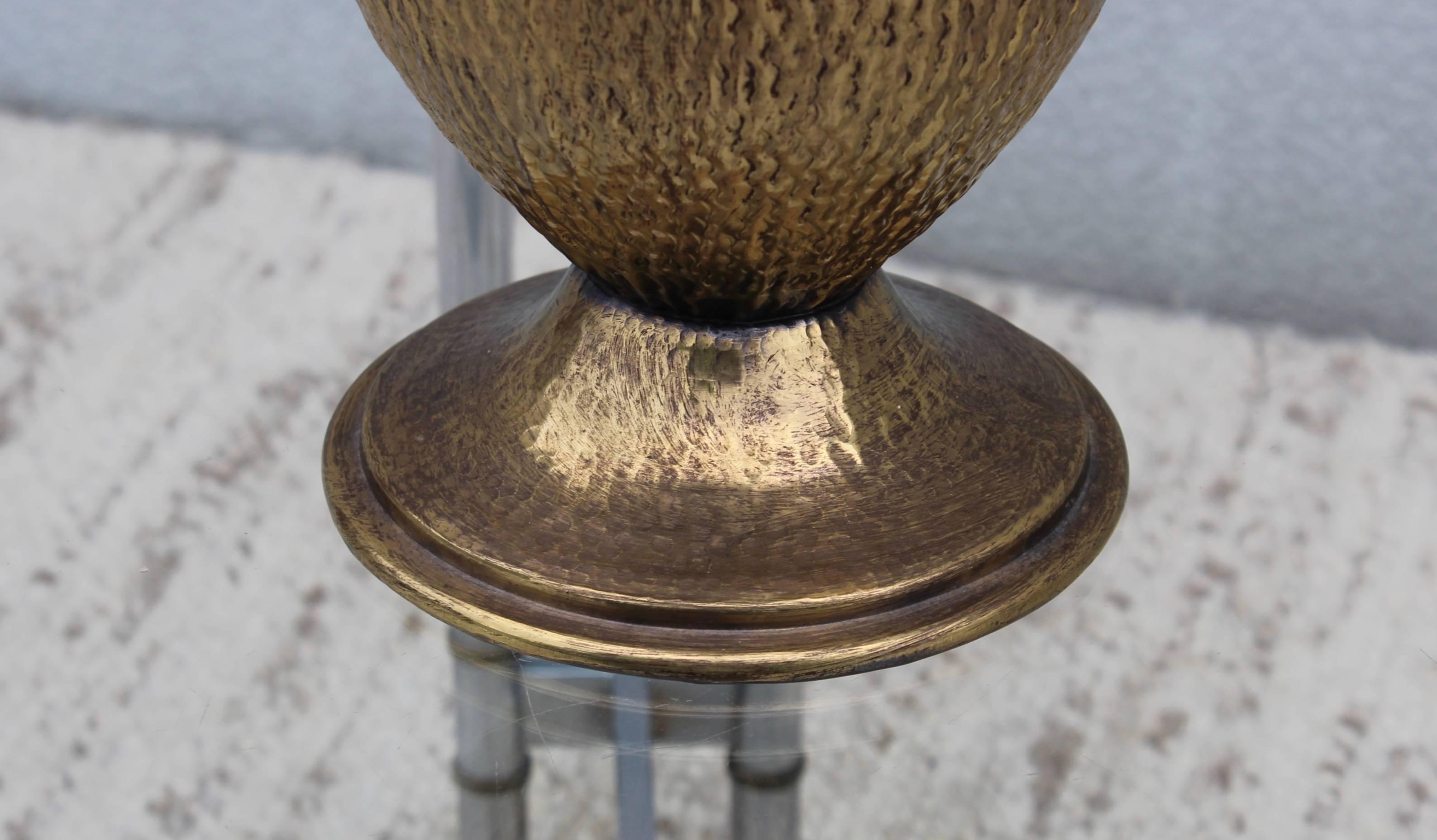 1960s Hammered Brass Tall Italian Pitcher 4