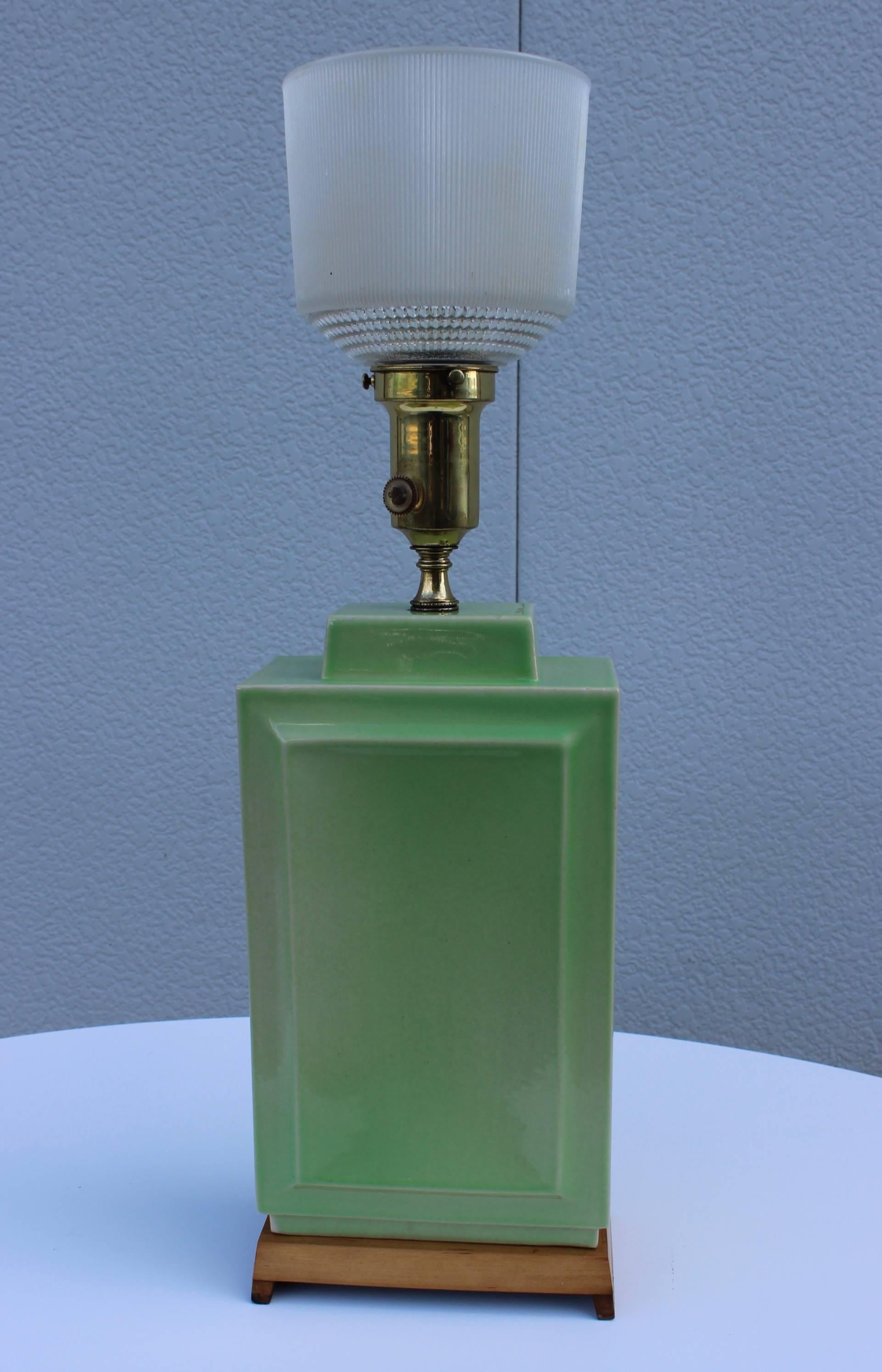 1940s Ceramic Table Lamps By Lightolier 1