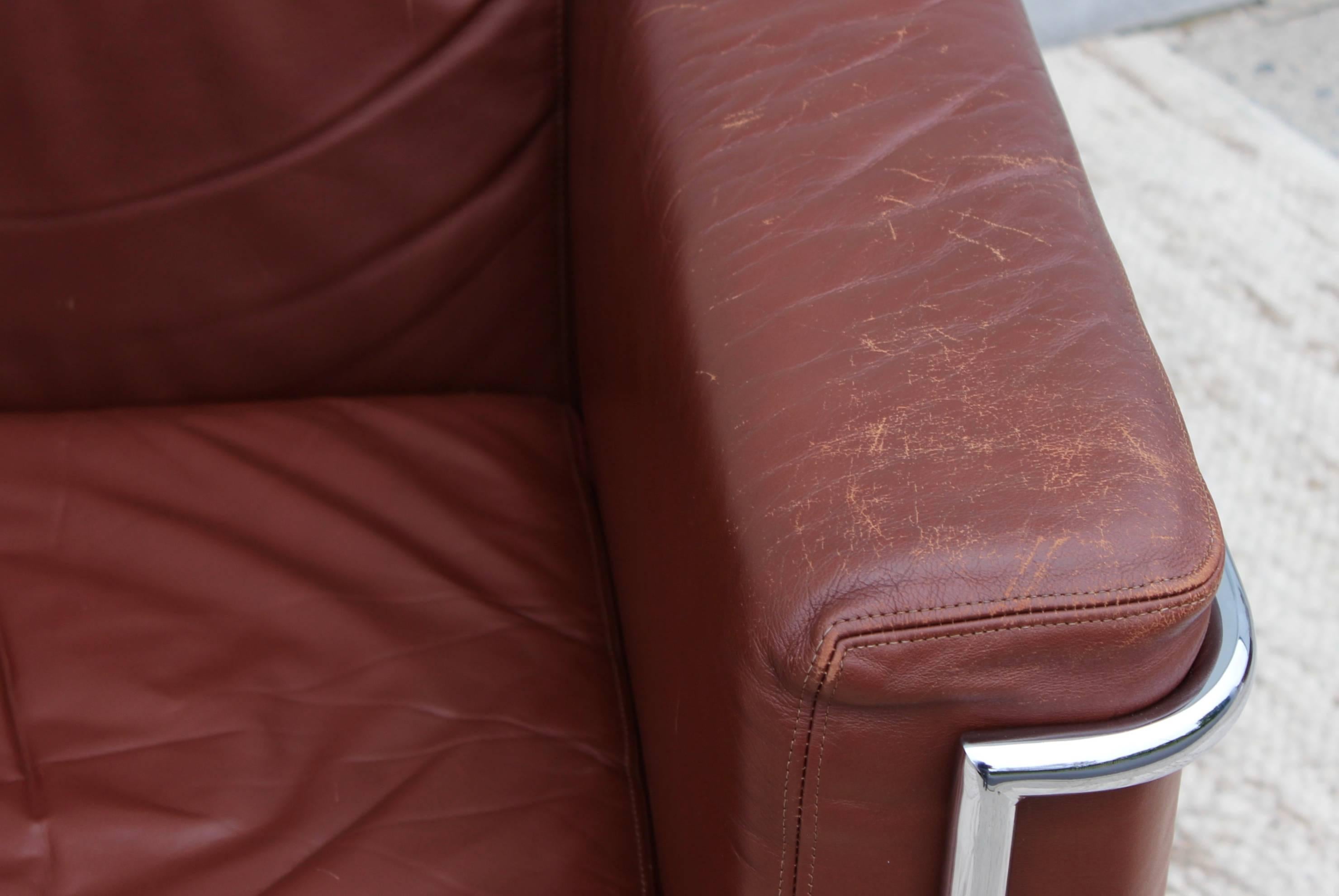 20th Century Jack Cartwright Leather Lounge Chairs
