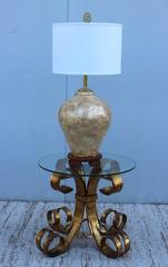 1970s Capiz Shell Table Lamp