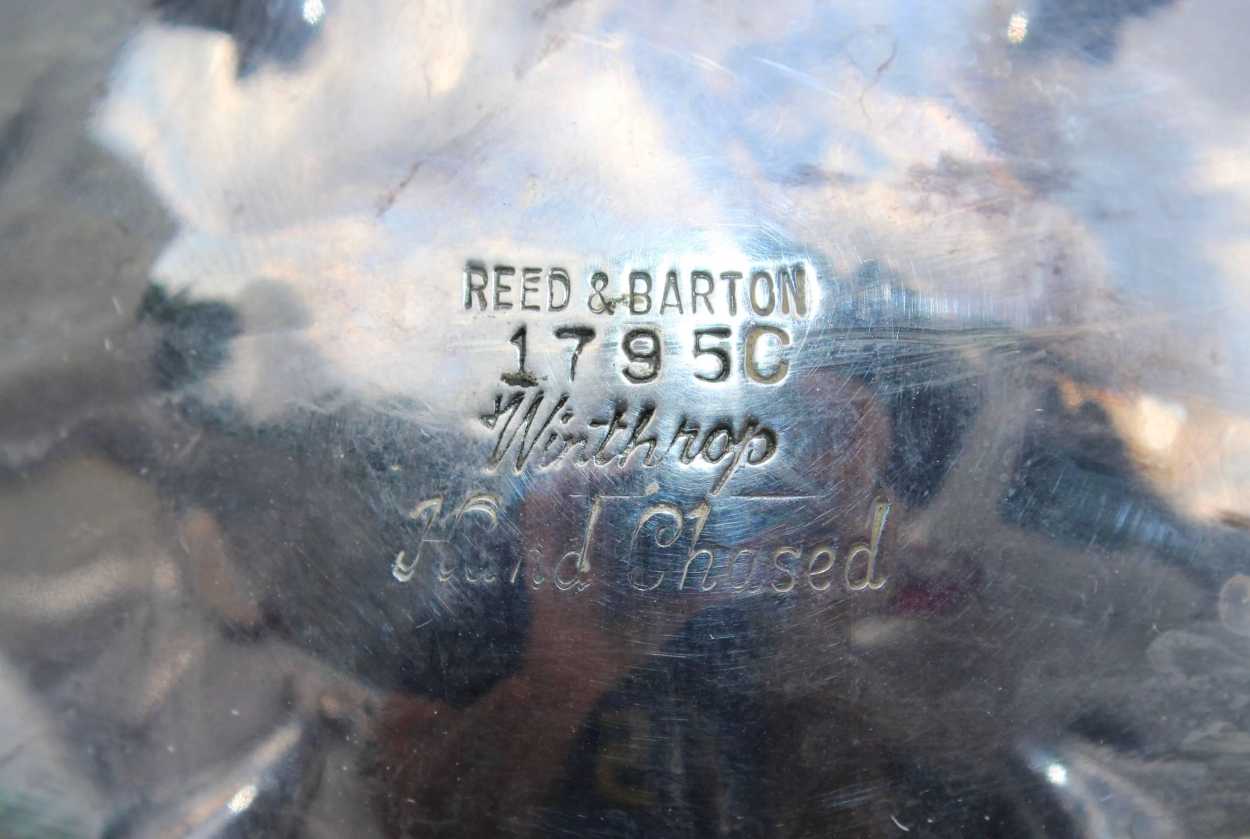 Service à thé Reed & Barton ciselé à la main en vente 3