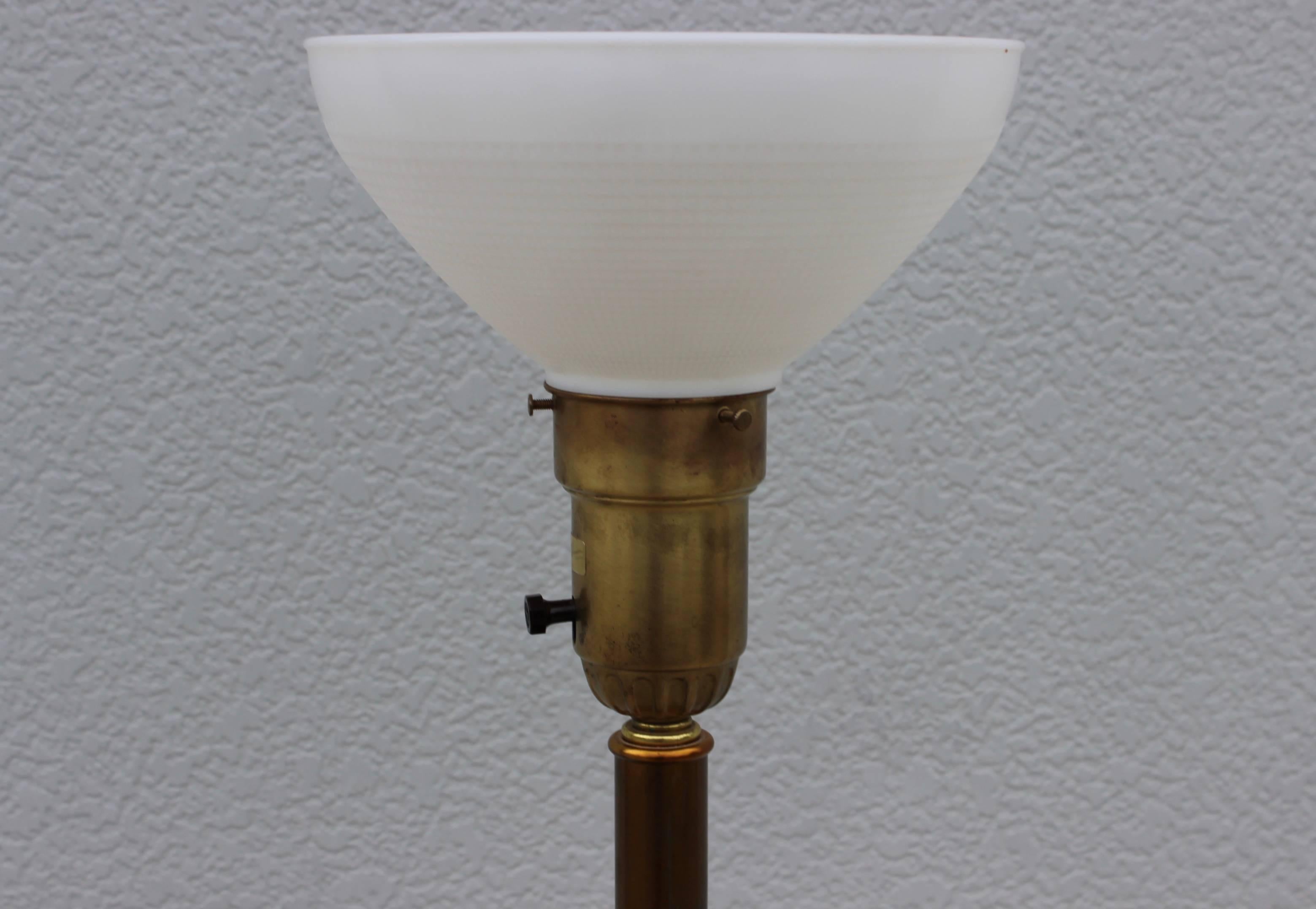 Paul Hansen lampe de bureau en verre craquelé Bon état - En vente à New York, NY