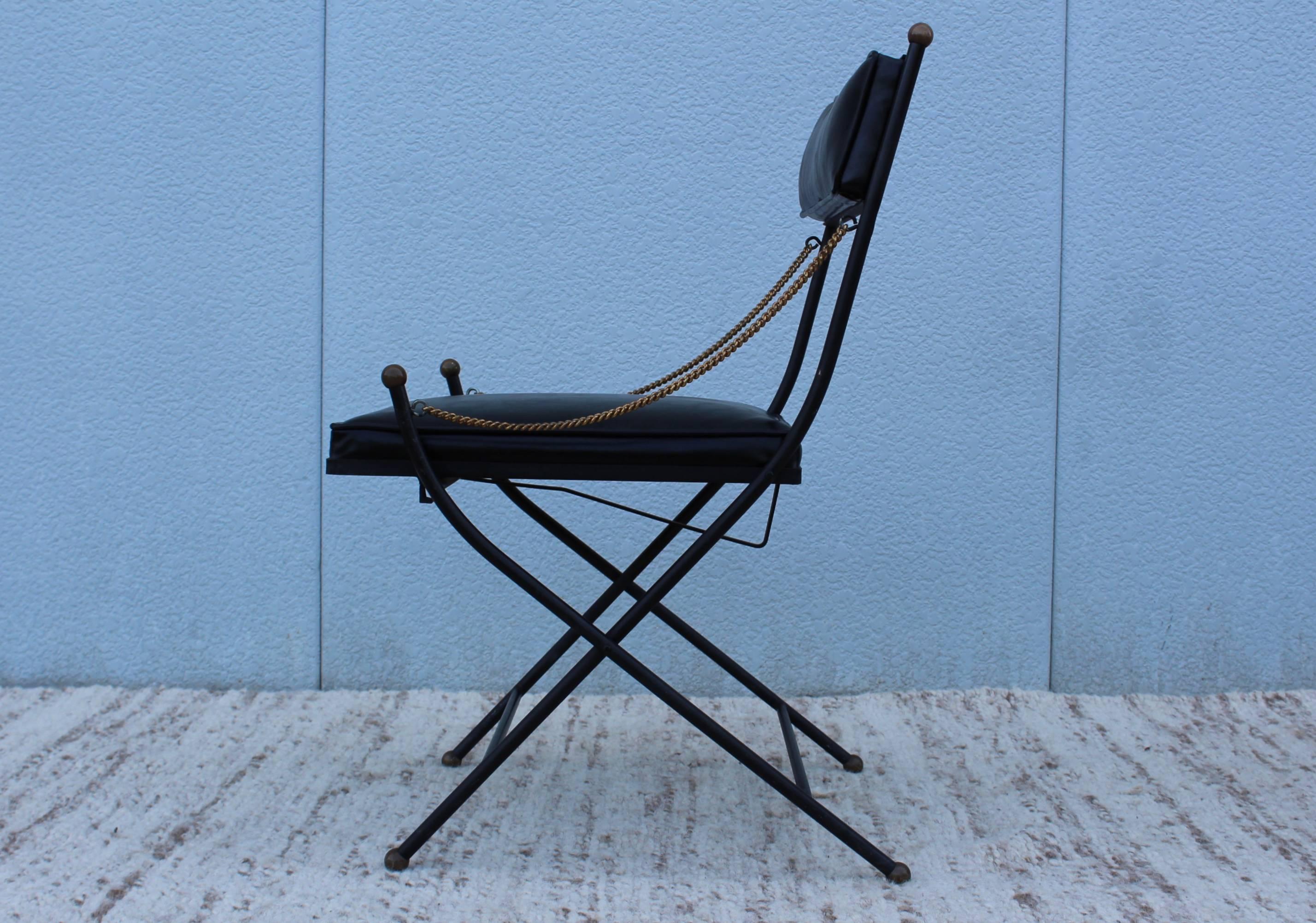 1950s French Iron Folding Chairs 1