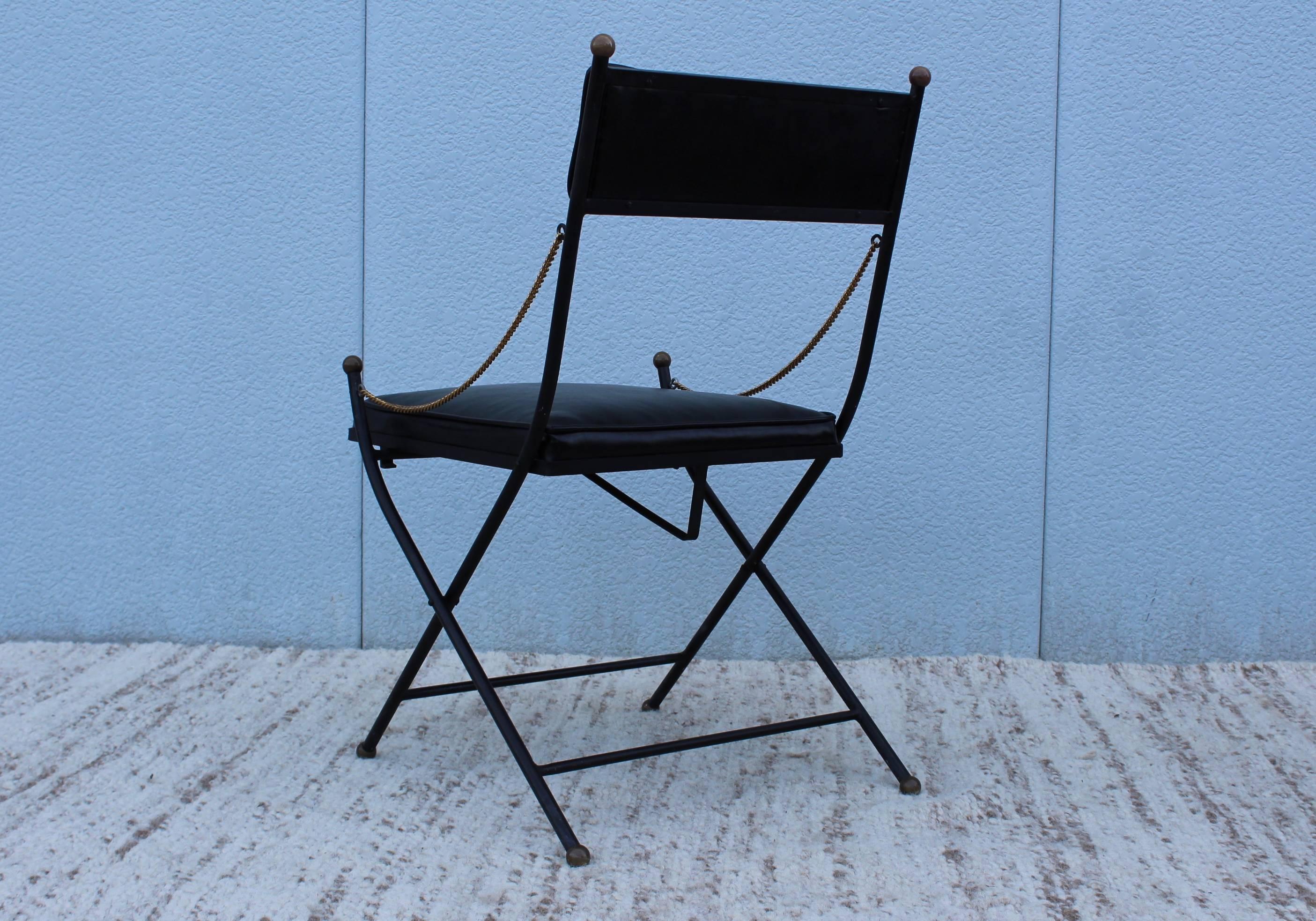 1950s French Iron Folding Chairs 2