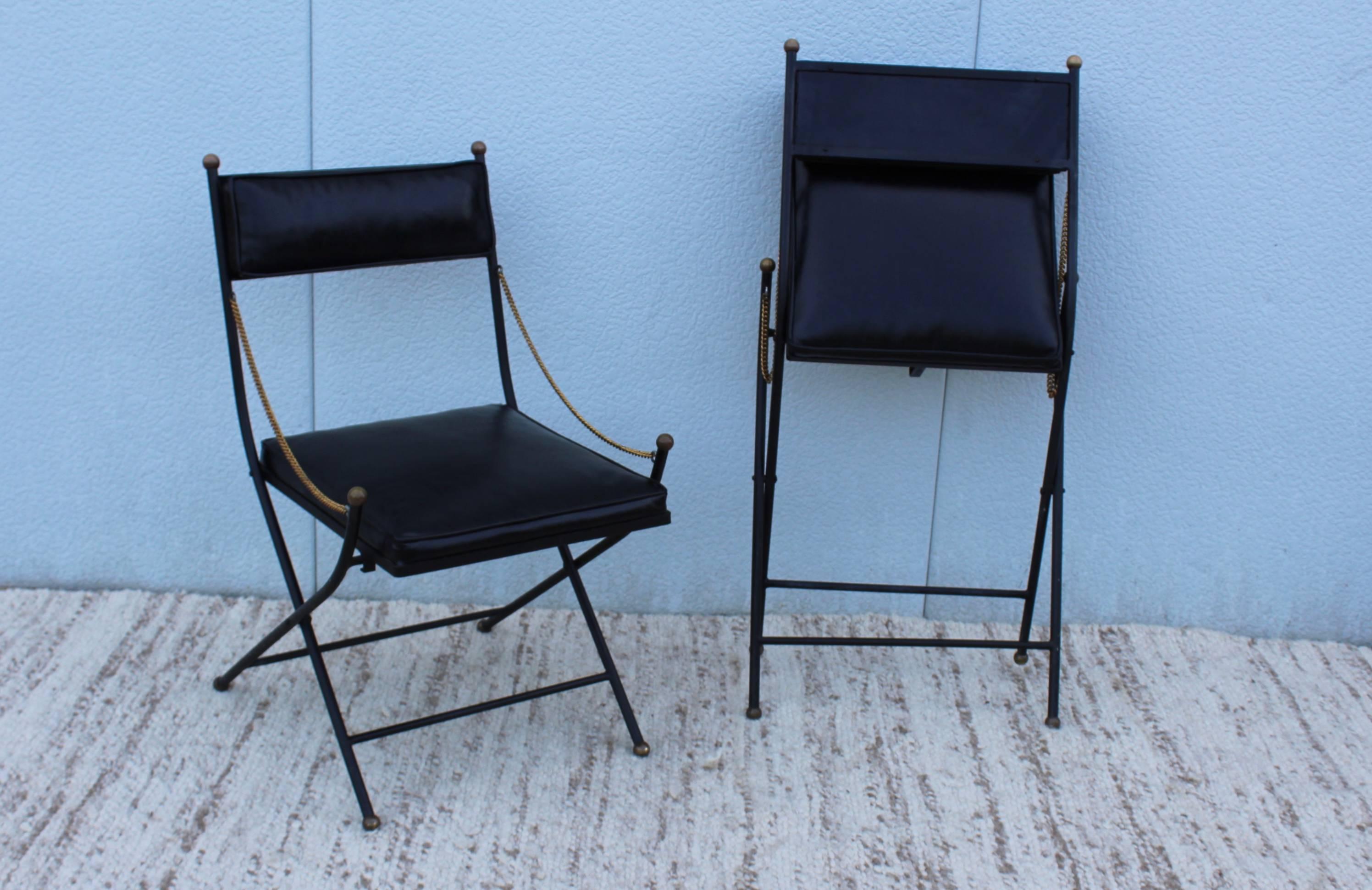 1950s French Iron Folding Chairs 4