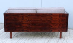 Milo Baughman Style Rosewood Case Loveseat