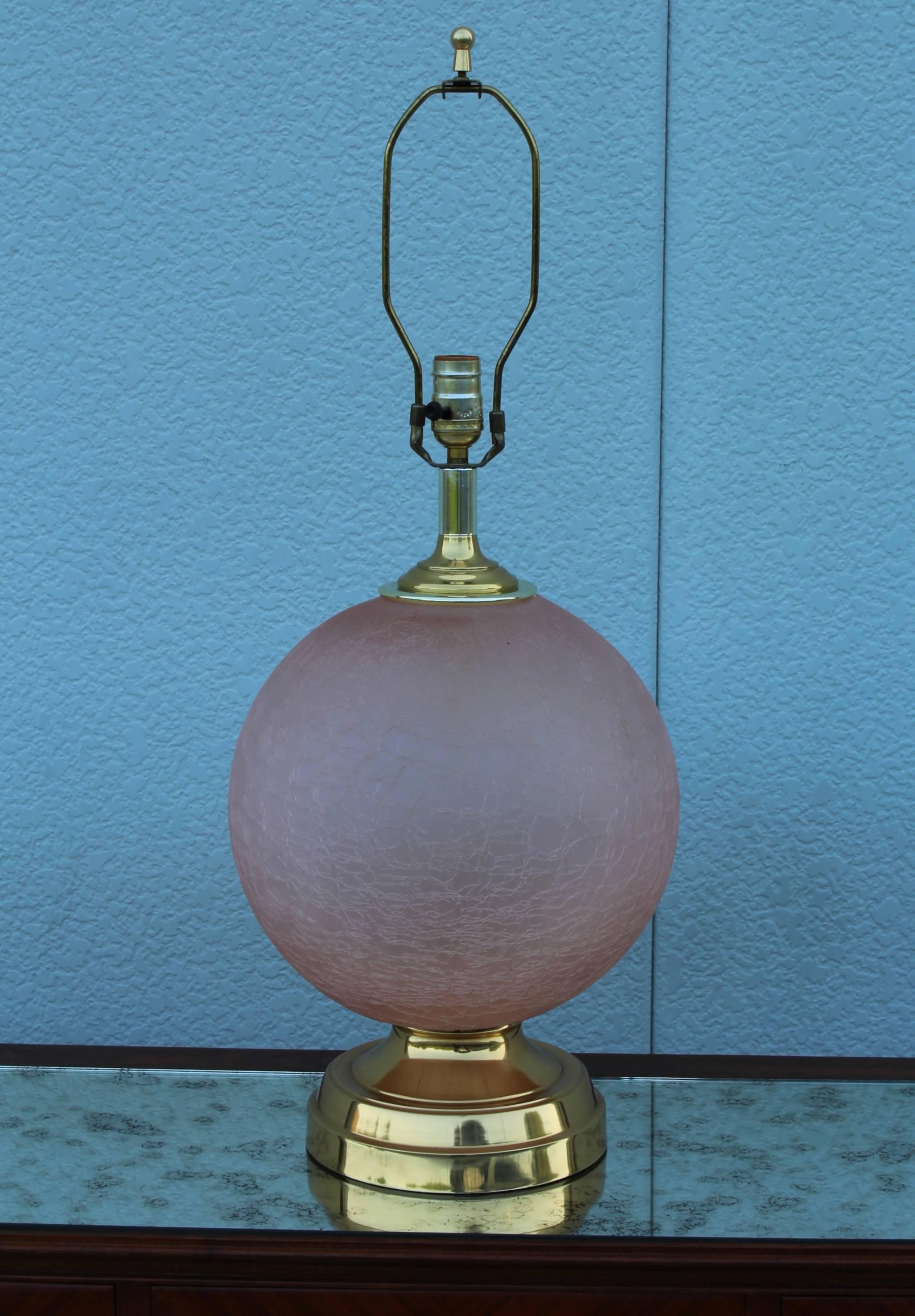 20ième siècle Lampes de table en verre craquelé des années 1970 en vente