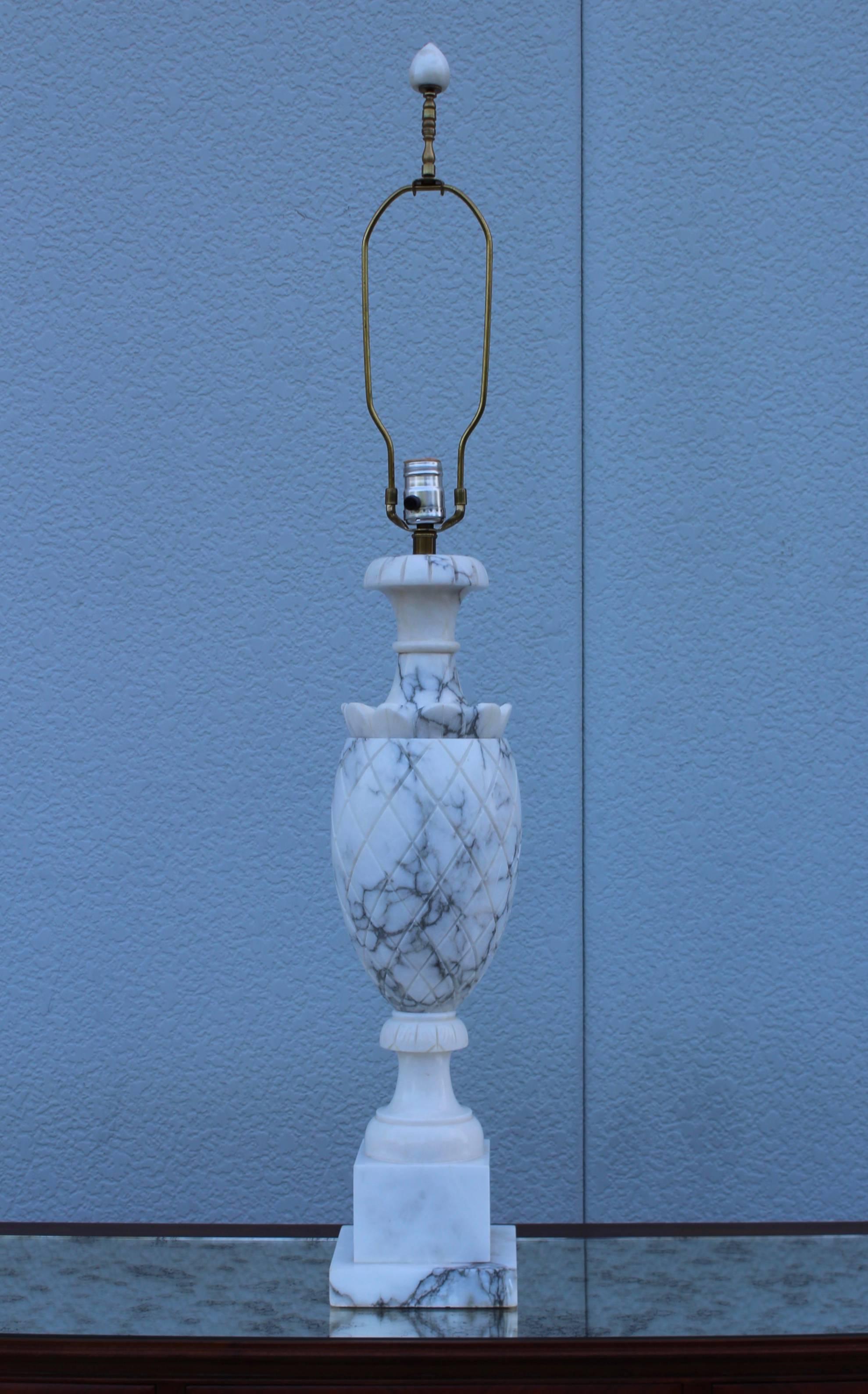 tall marble lamp