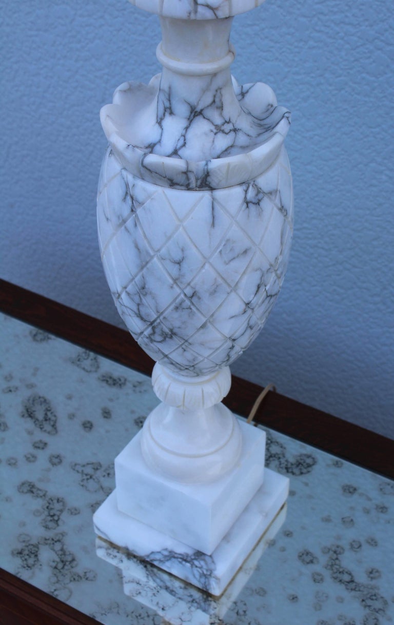 1960s Italian Marble Tall Table Lamp For Sale at 1stDibs
