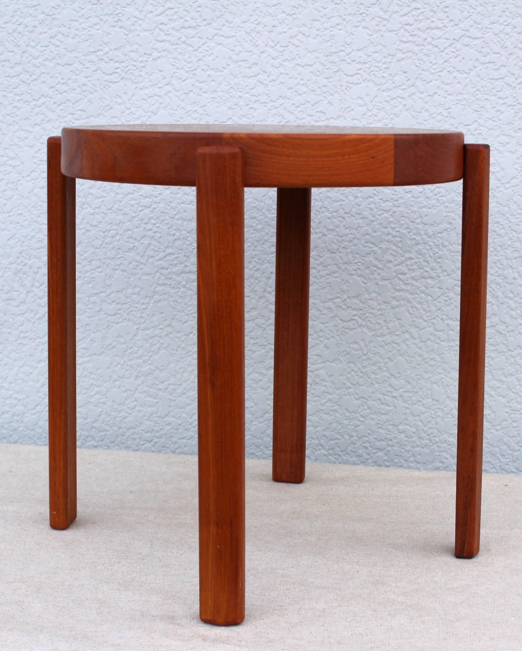 1960s Danish Teak Side Tables In Good Condition In New York, NY