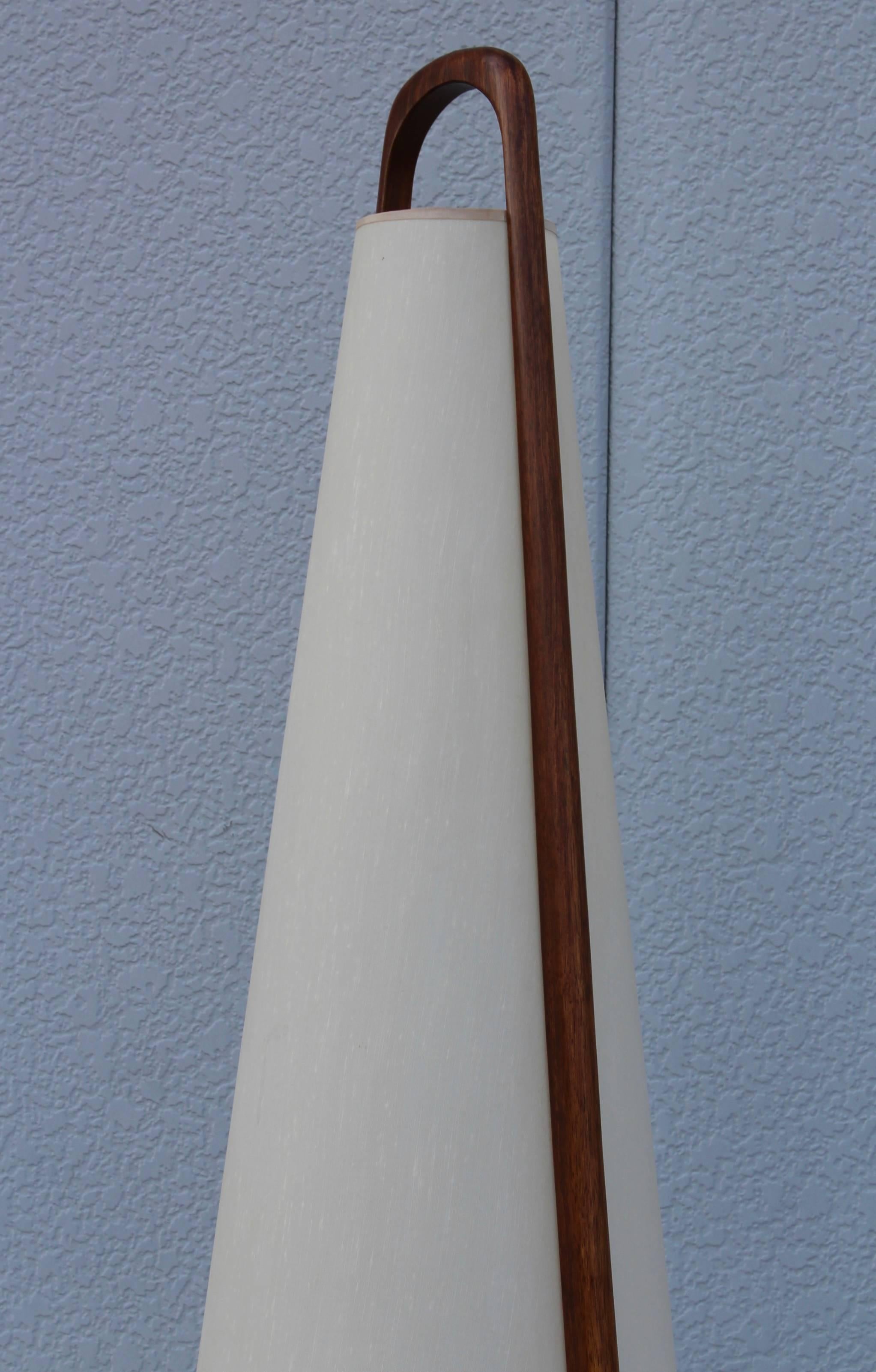 American Modeline Tall Walnut Table Lamp