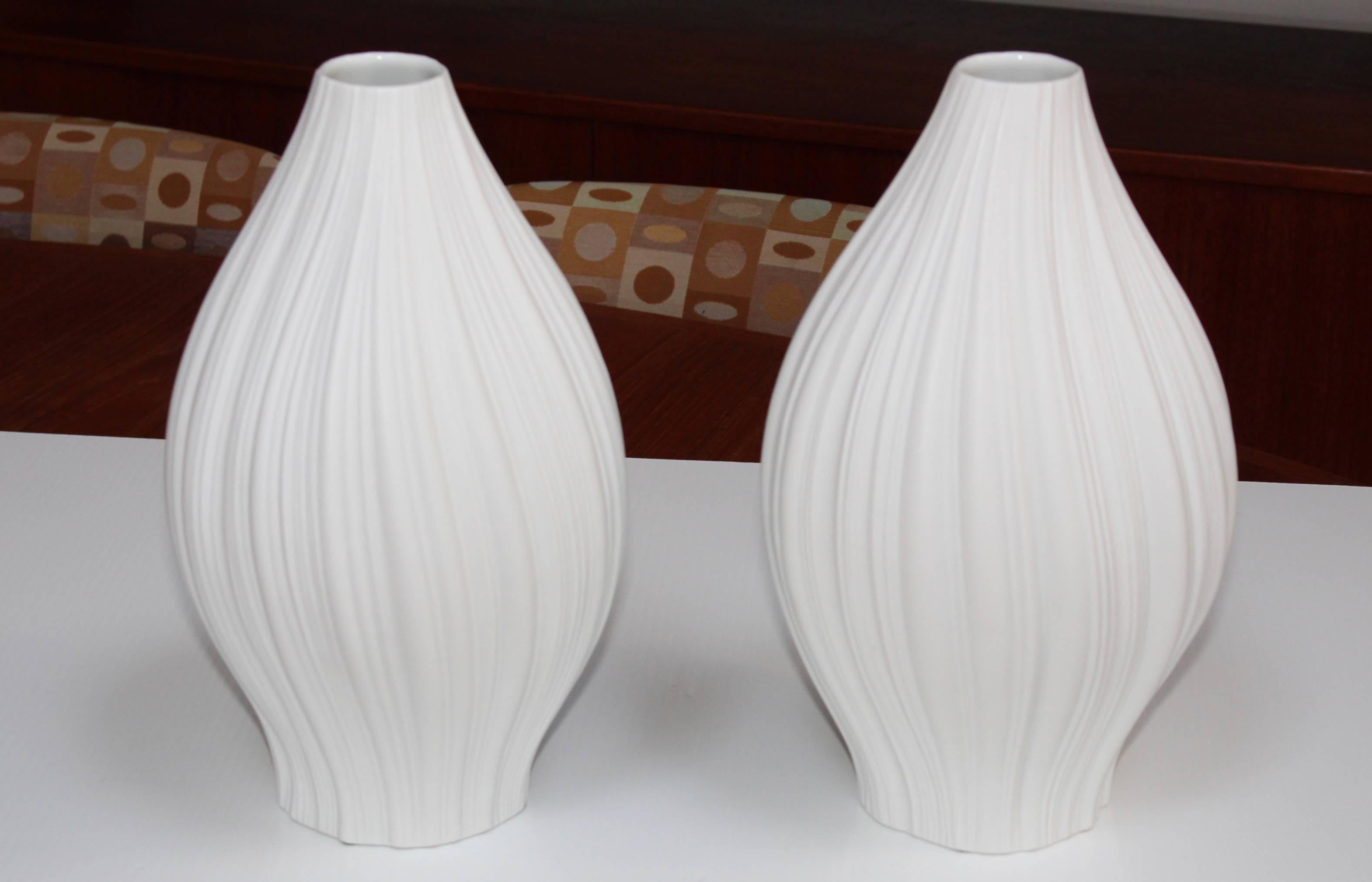 1960s Martin Freyer for Rosenthal large porcelain vases.