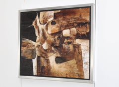 Obra de arte abstracta moderna de los años 70 de Jonas Gerard