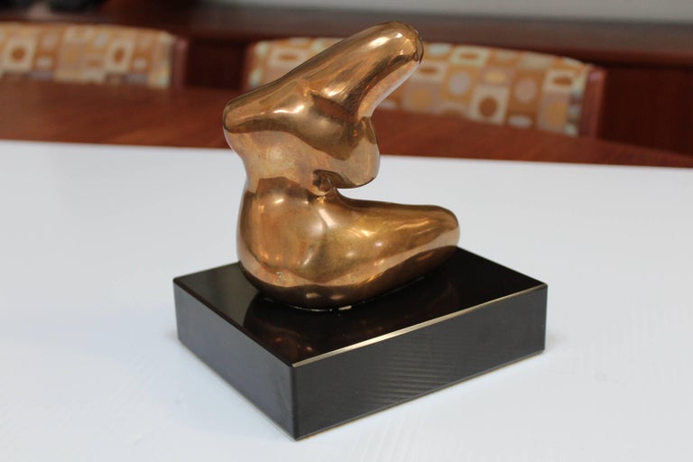1970s Abstract Bronze Sculpture at 1stDibs