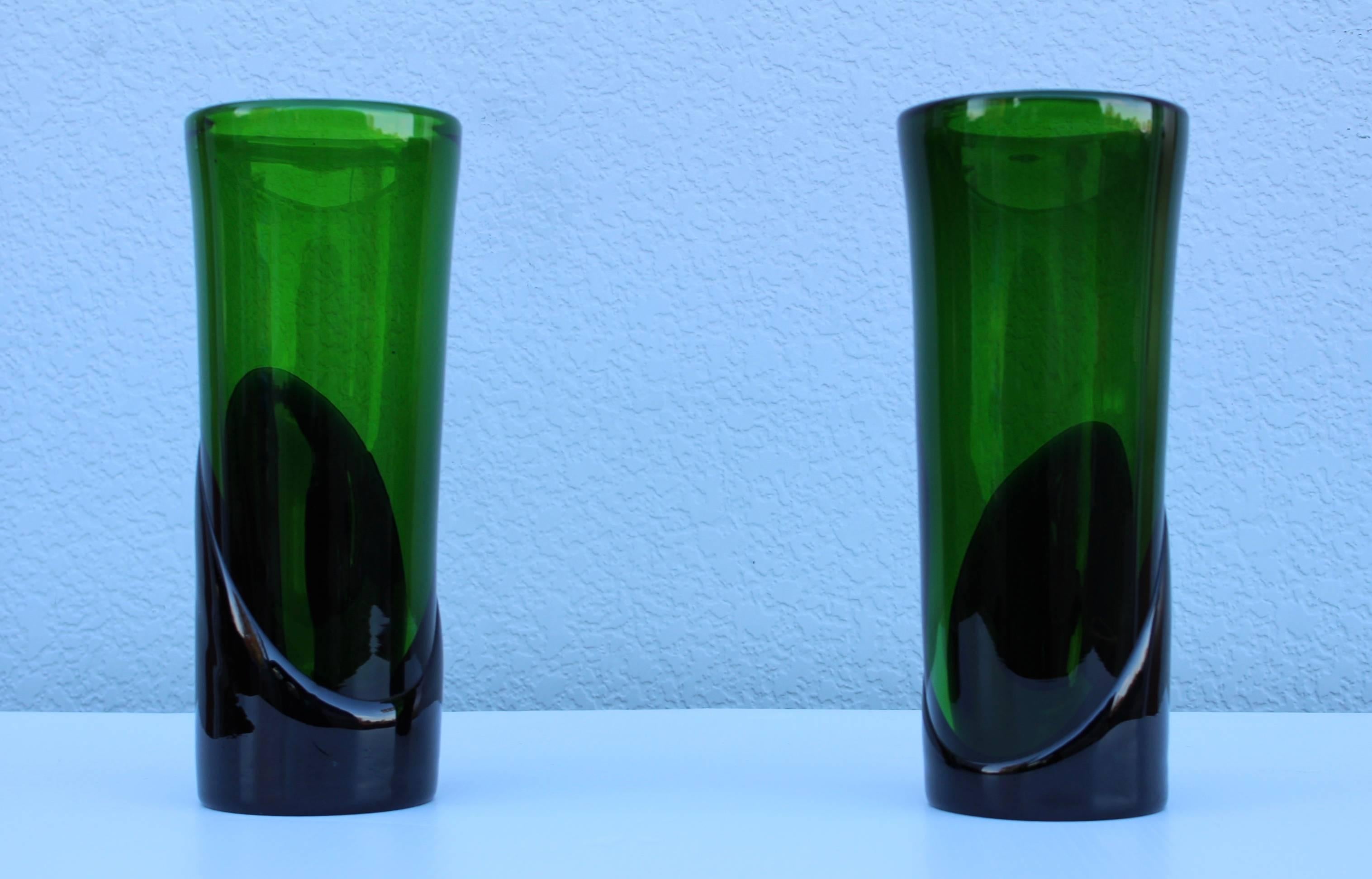Mid-Century Modern 1950s Art Glass Italian Vases