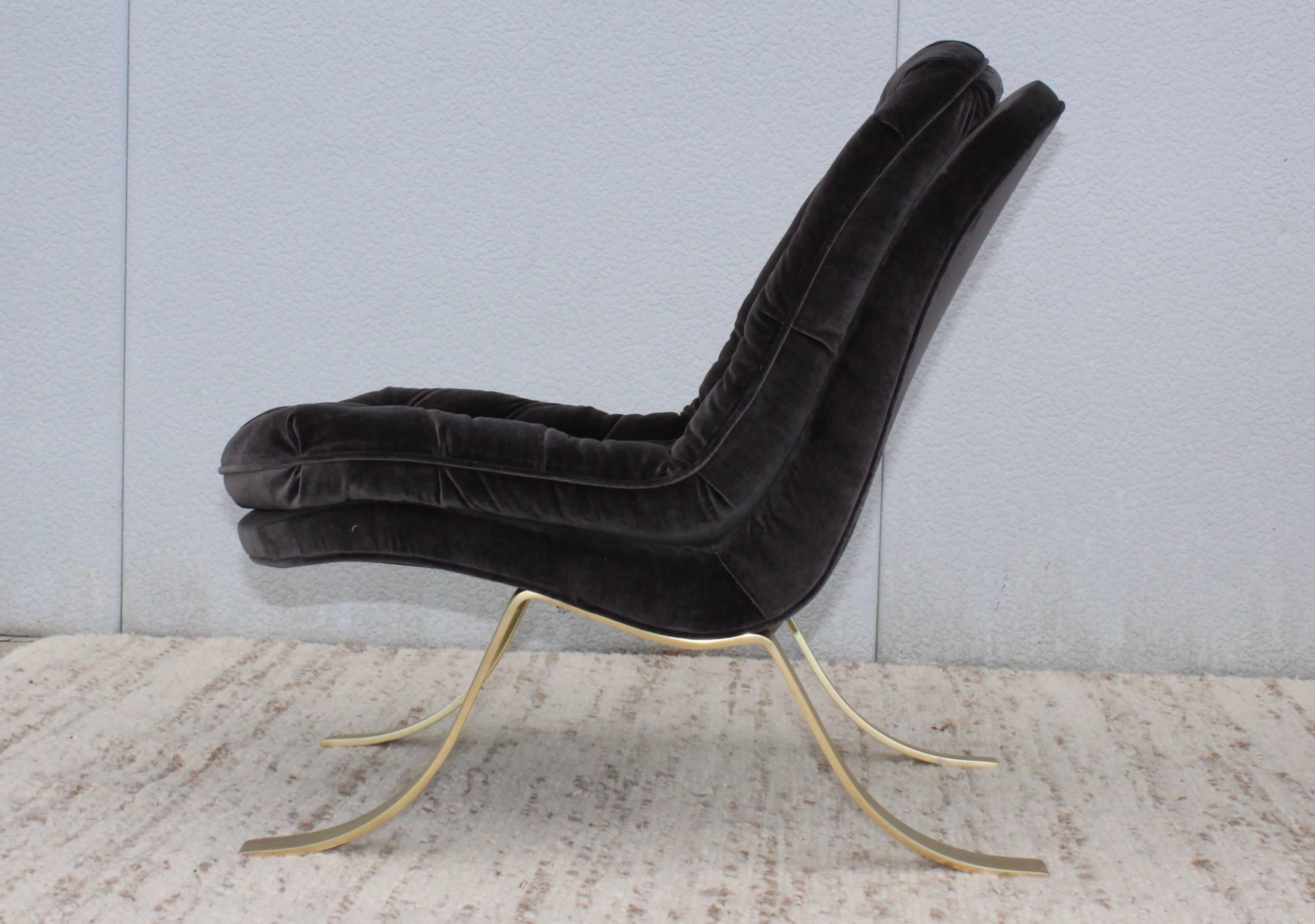 Steel Mid-Century Modern Italian Slipper Chairs