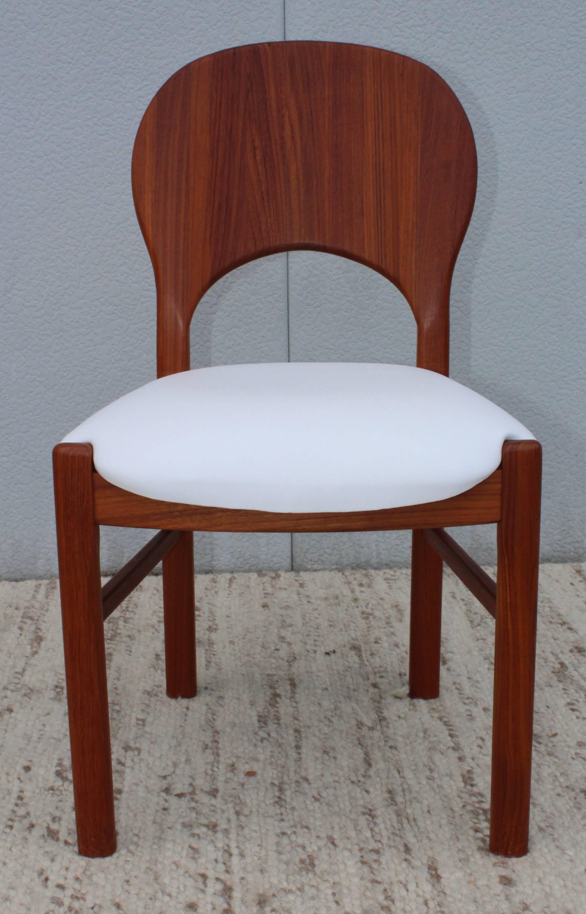 Mid-Century Modern Rare Benny Linden Teak and Leather Dining Chairs